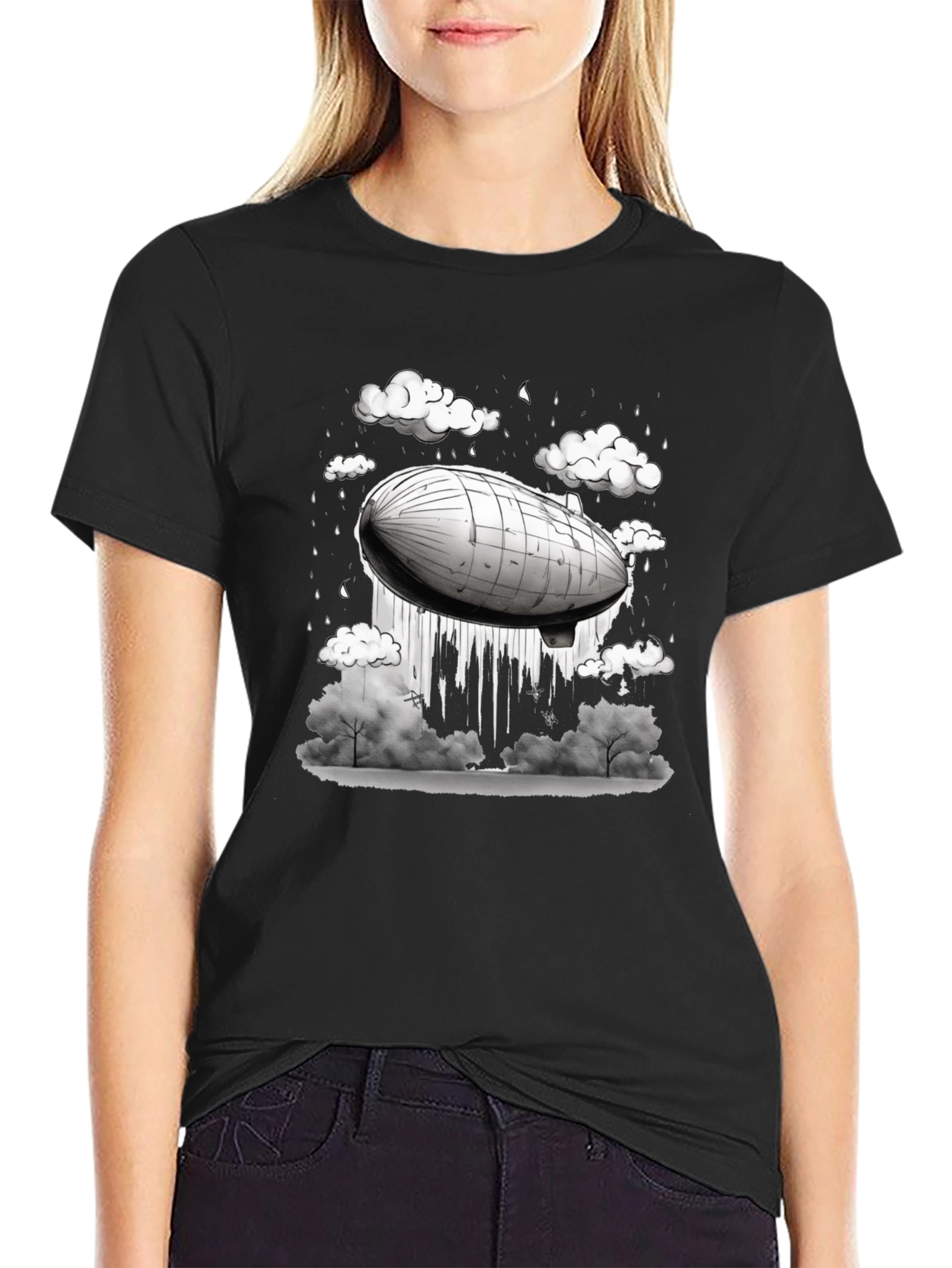Airship Graphic Tee - Mens Black T-Shirt