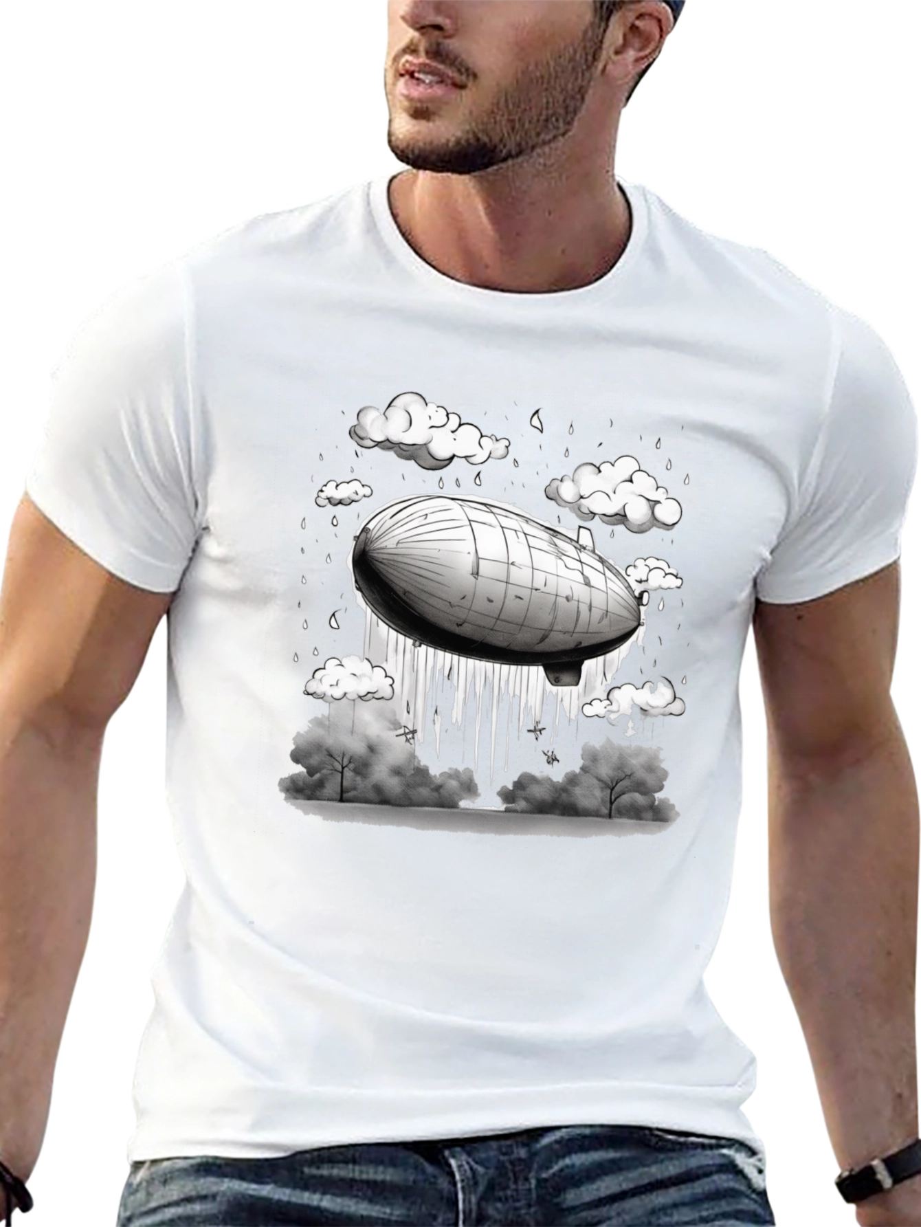 Airship Graphic Tee - Mens Black T-Shirt