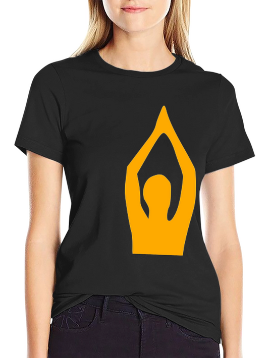 Yoga Pose Graphic T-Shirt - Black