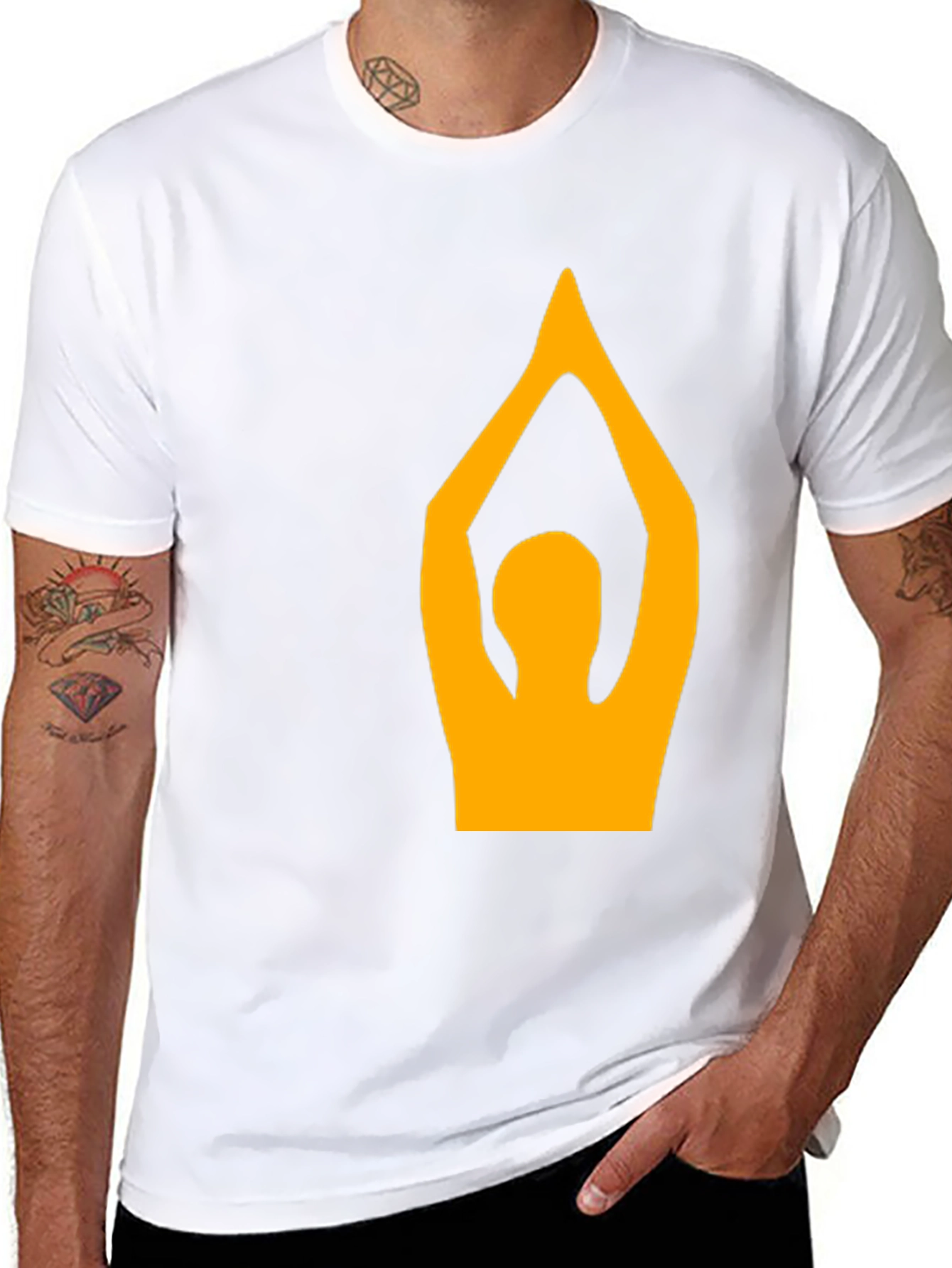 Yoga Pose Graphic T-Shirt - Black