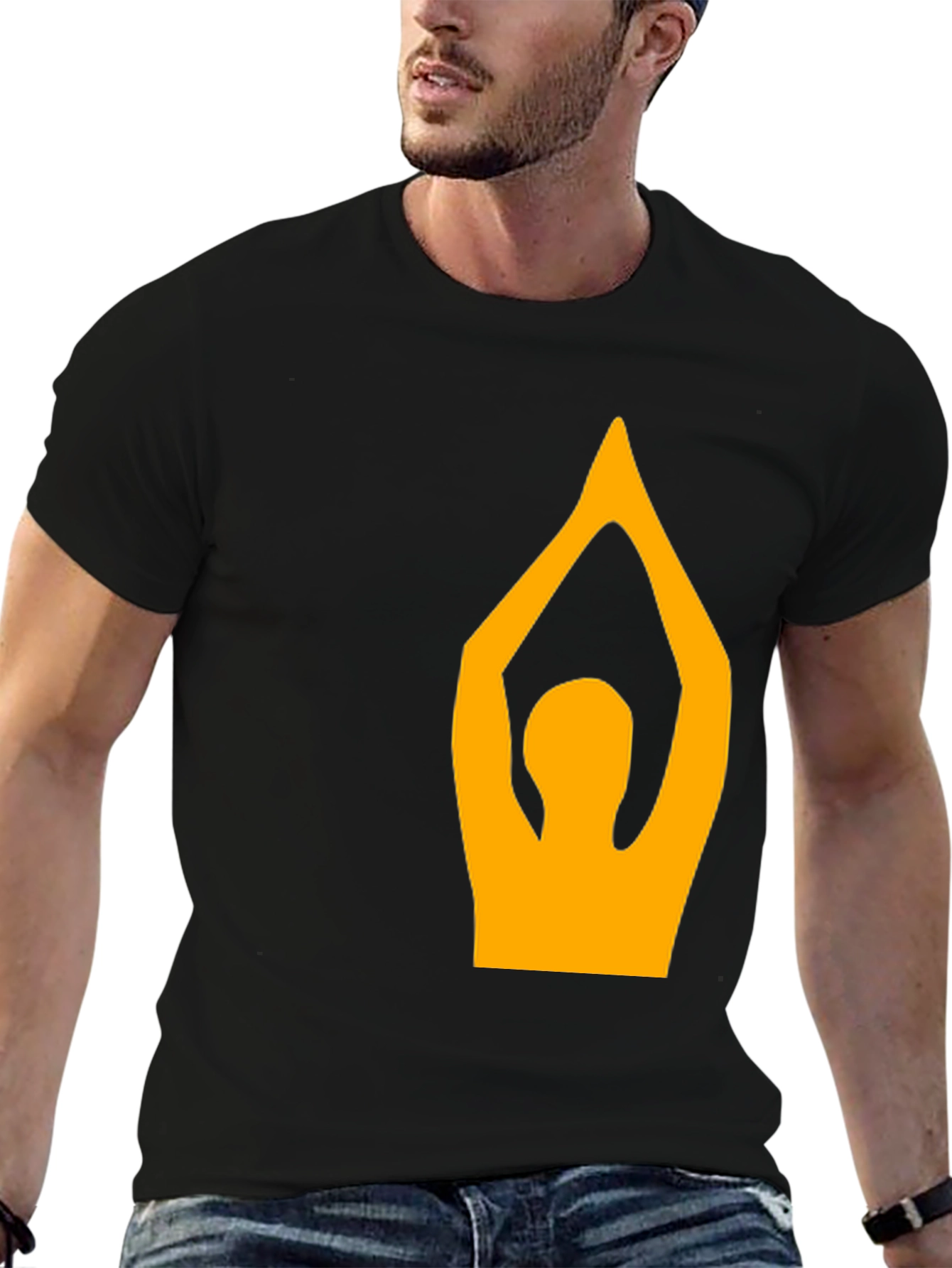 Yoga Pose Graphic T-Shirt - Black