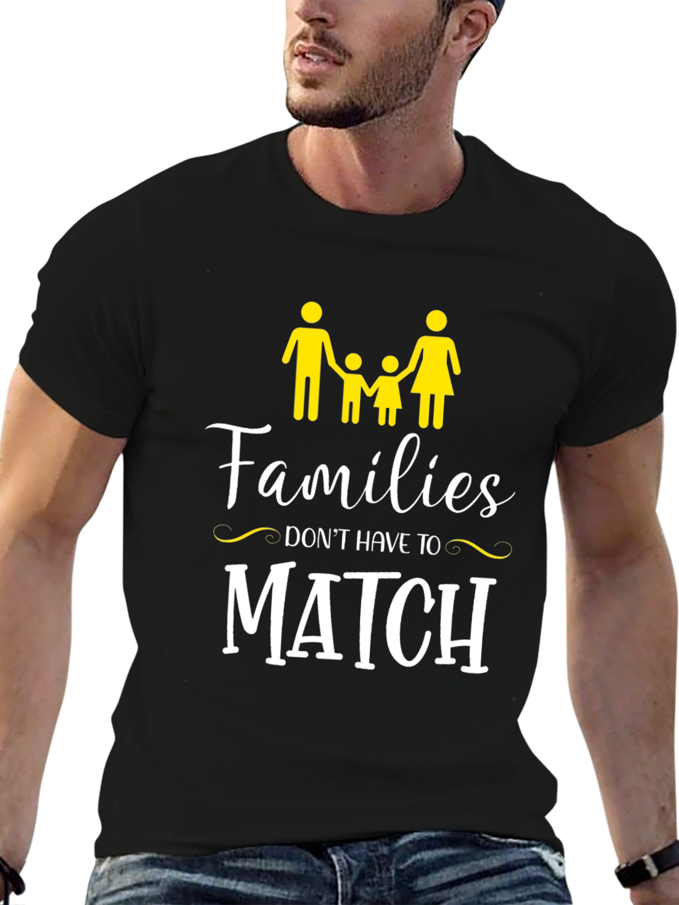 Families Dont Have to Match Graphic Tee