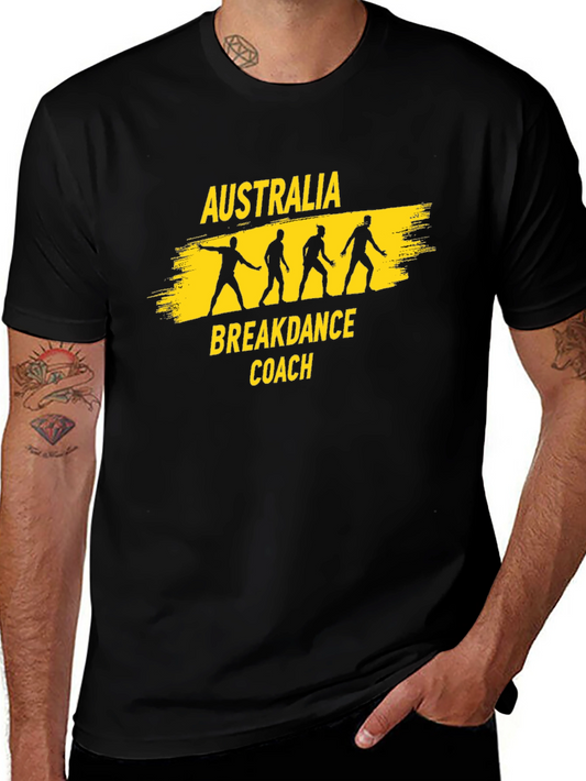Australia Breakdance Coach T-Shirt - Black