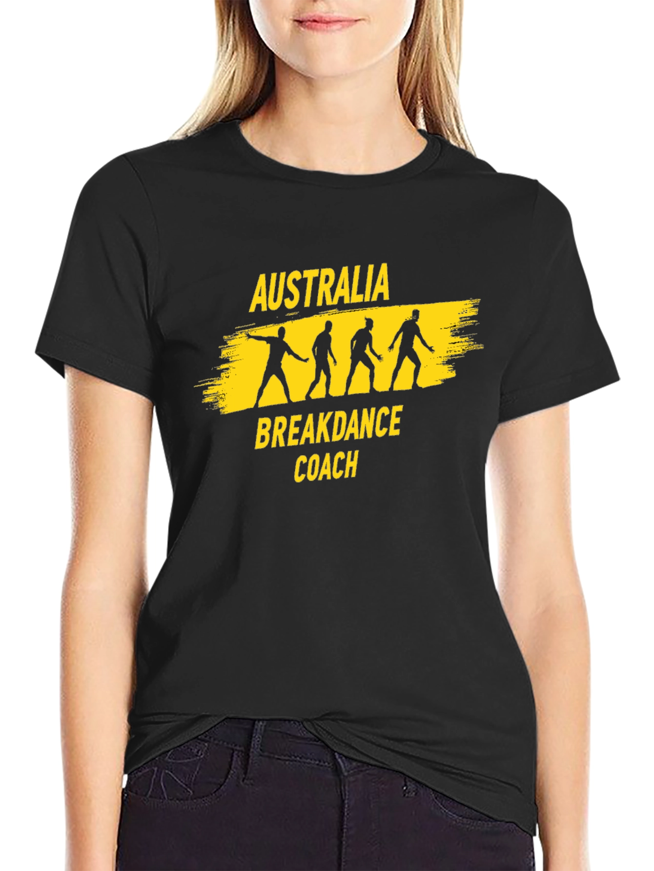 Australia Breakdance Coach T-Shirt - Black