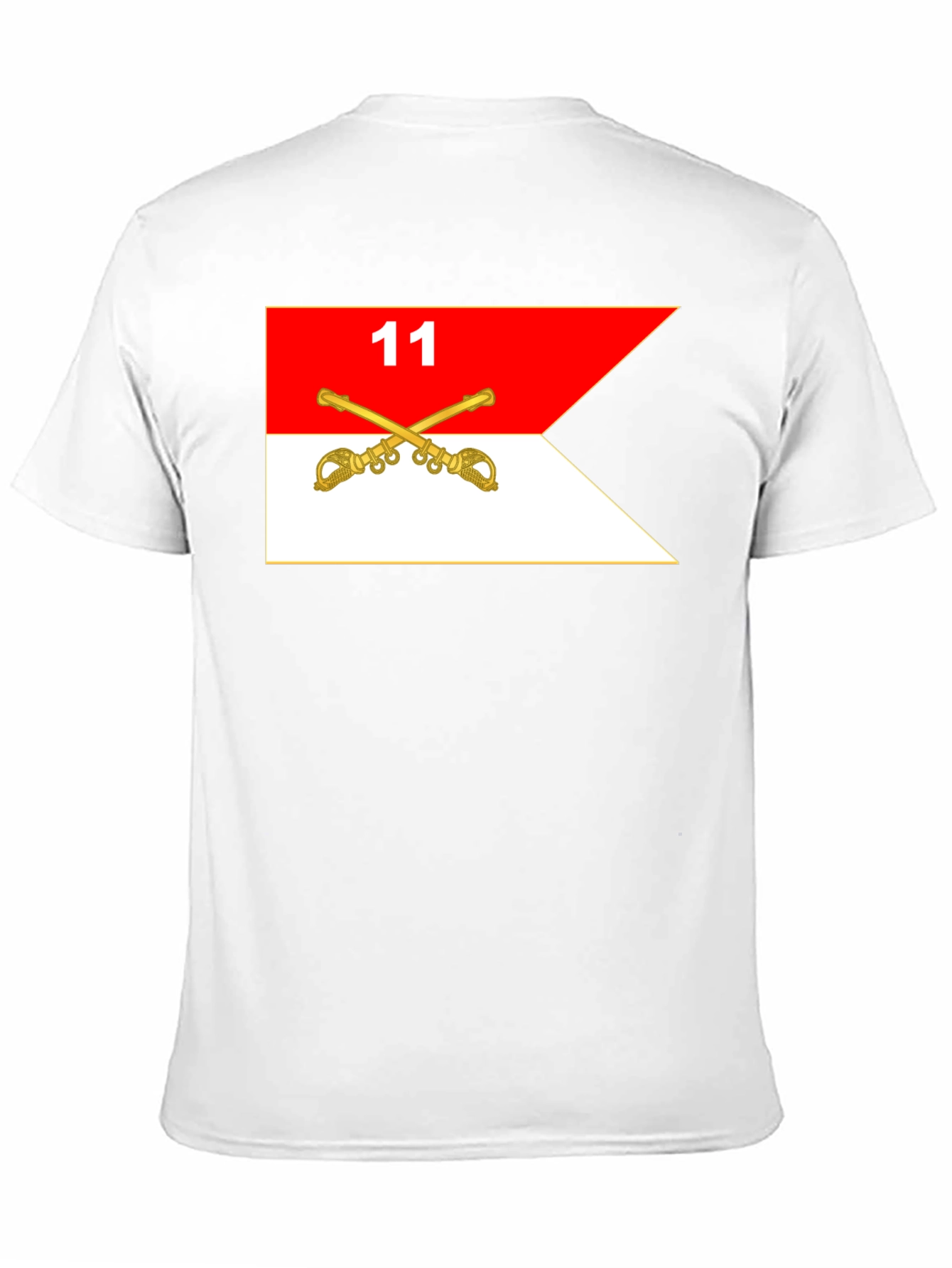 Black T-Shirt with Cavalry Guidon Design