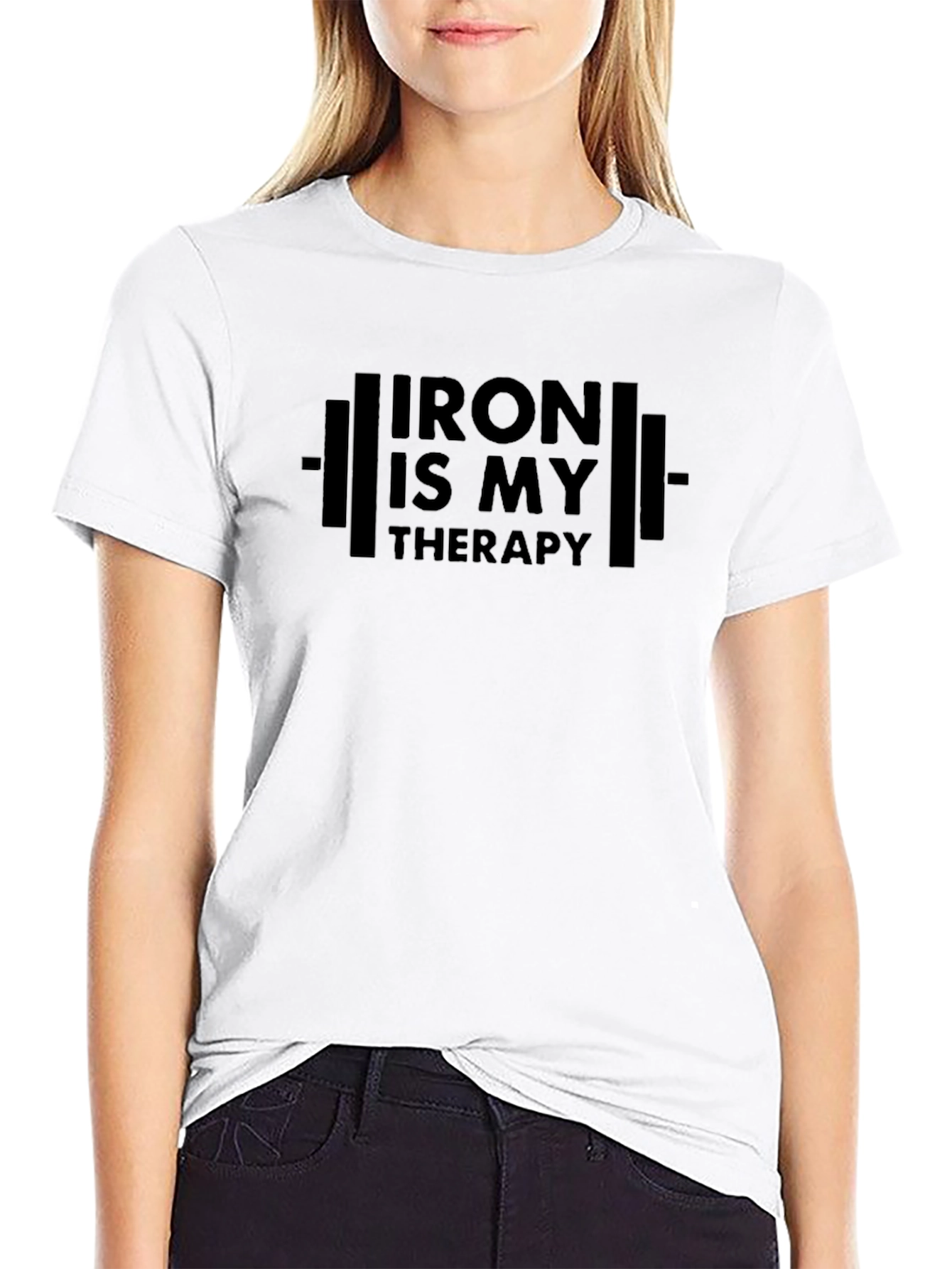 Iron Is My Therapy Black T-Shirt