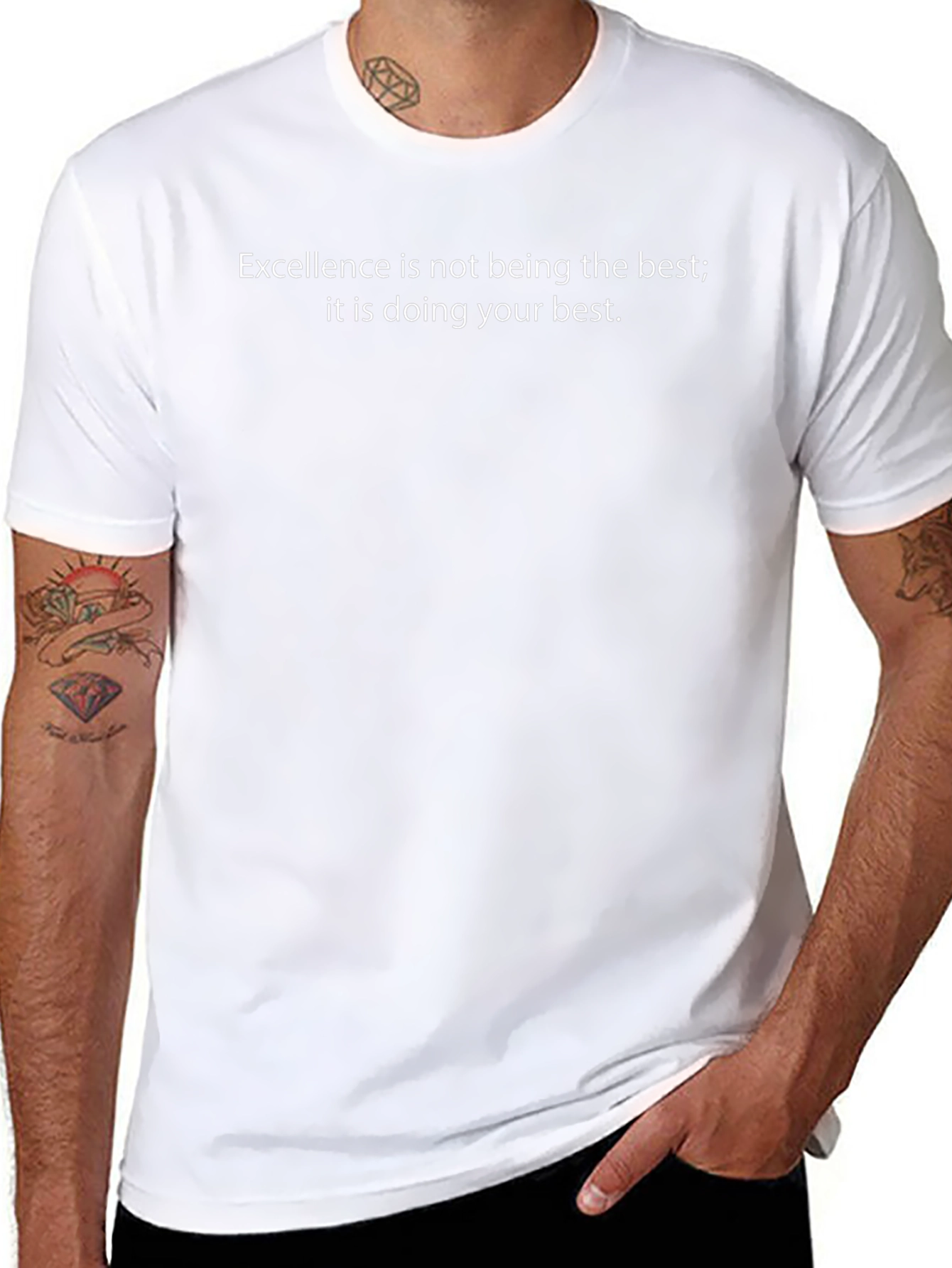 Motivational Excellence Quote Black T-Shirt