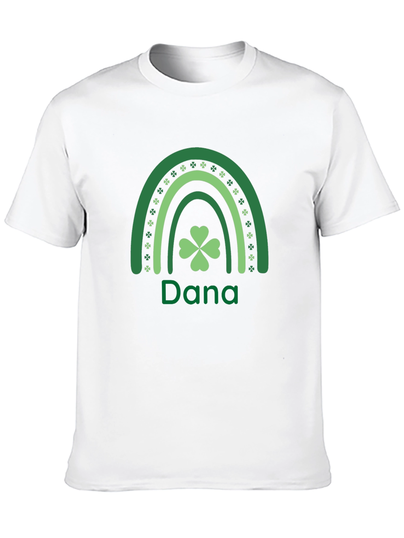 St. Patricks Day Personalized Rainbow Shamrock T-Shirt