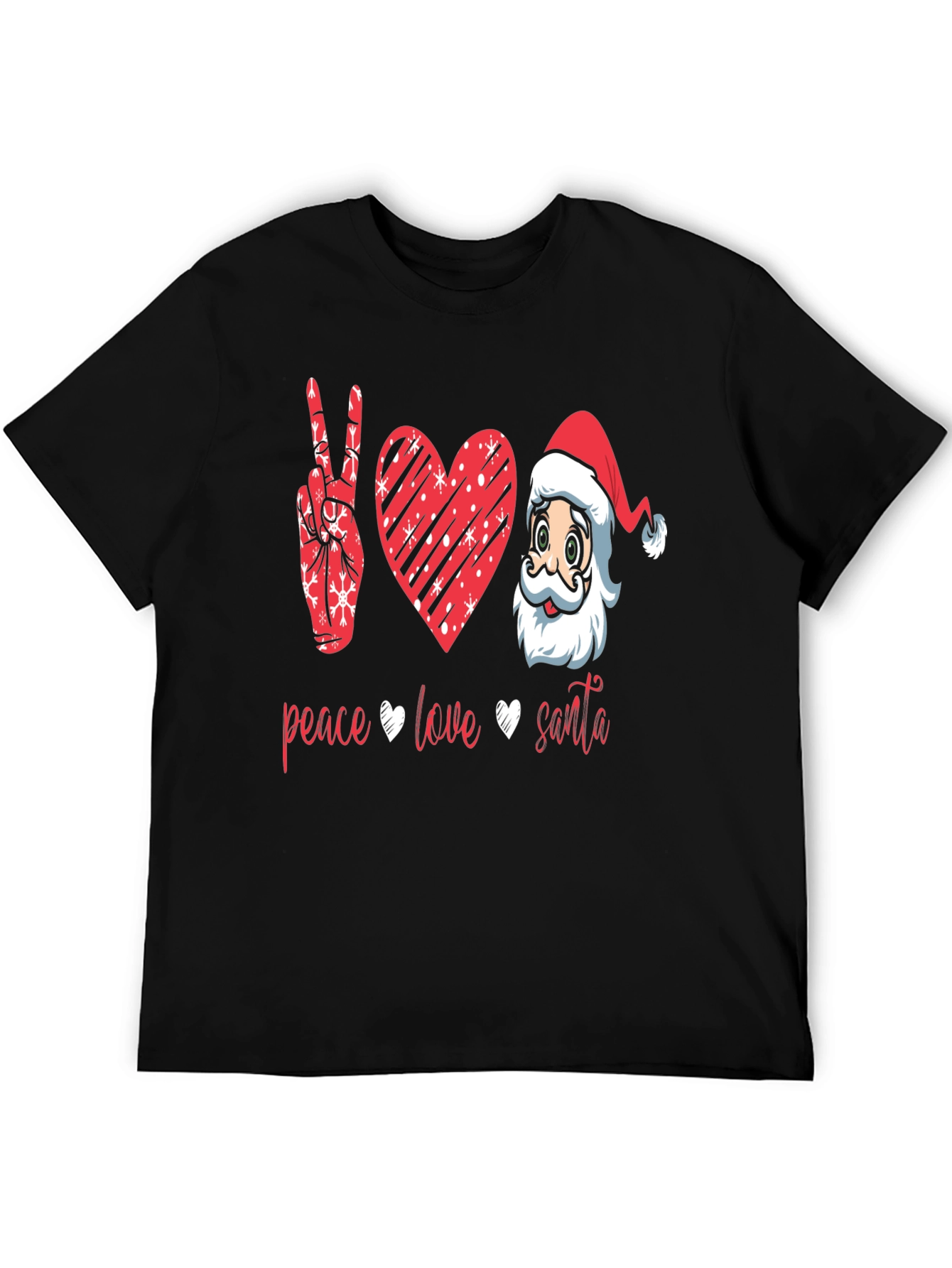 Peace Love Santa Graphic T-Shirt
