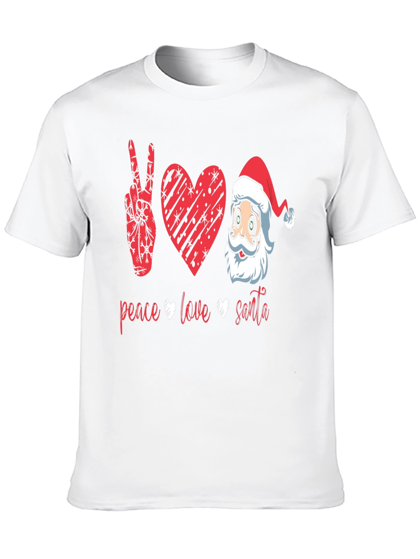 Peace Love Santa Graphic T-Shirt