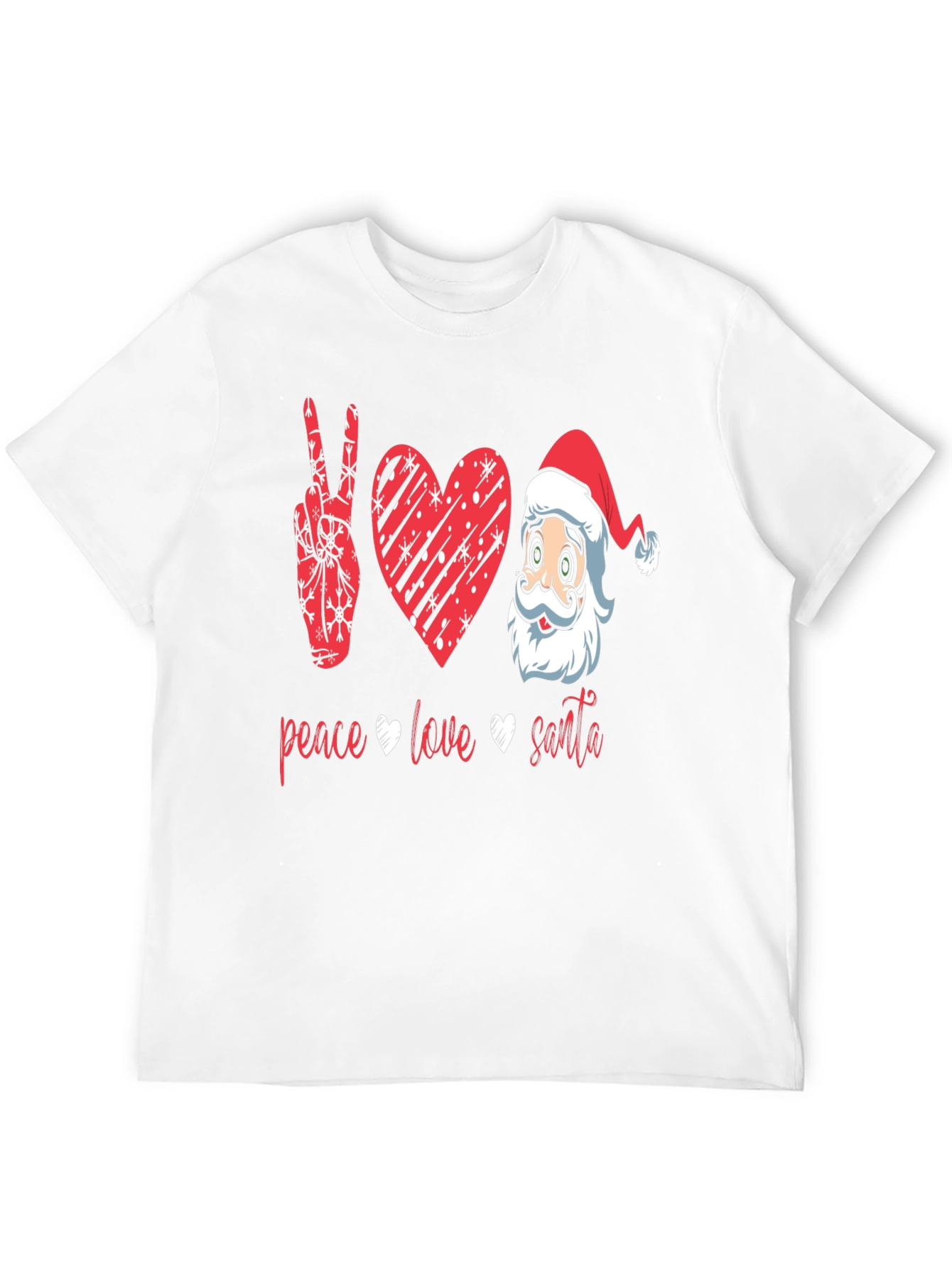 Peace Love Santa Graphic T-Shirt