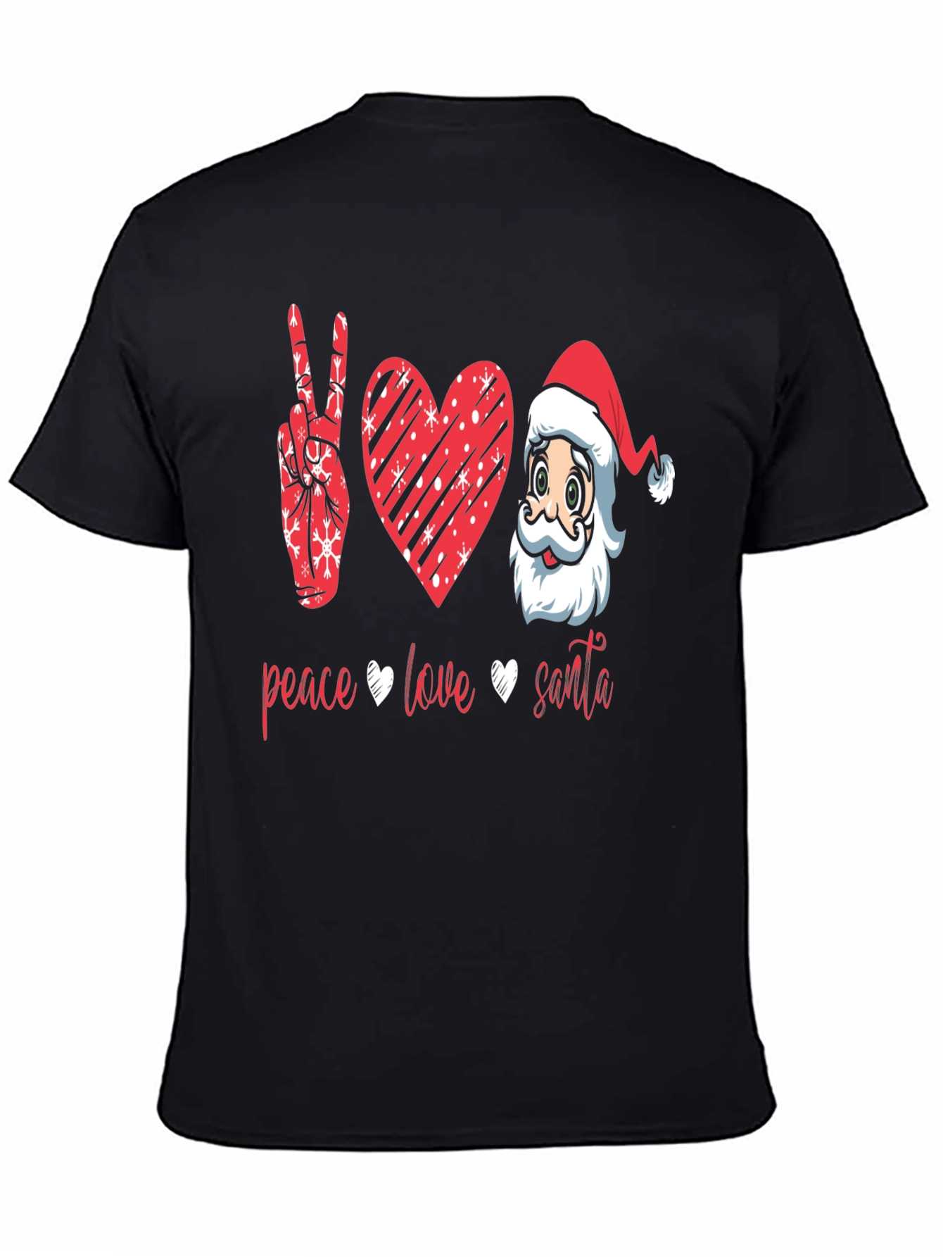 Peace Love Santa Graphic T-Shirt
