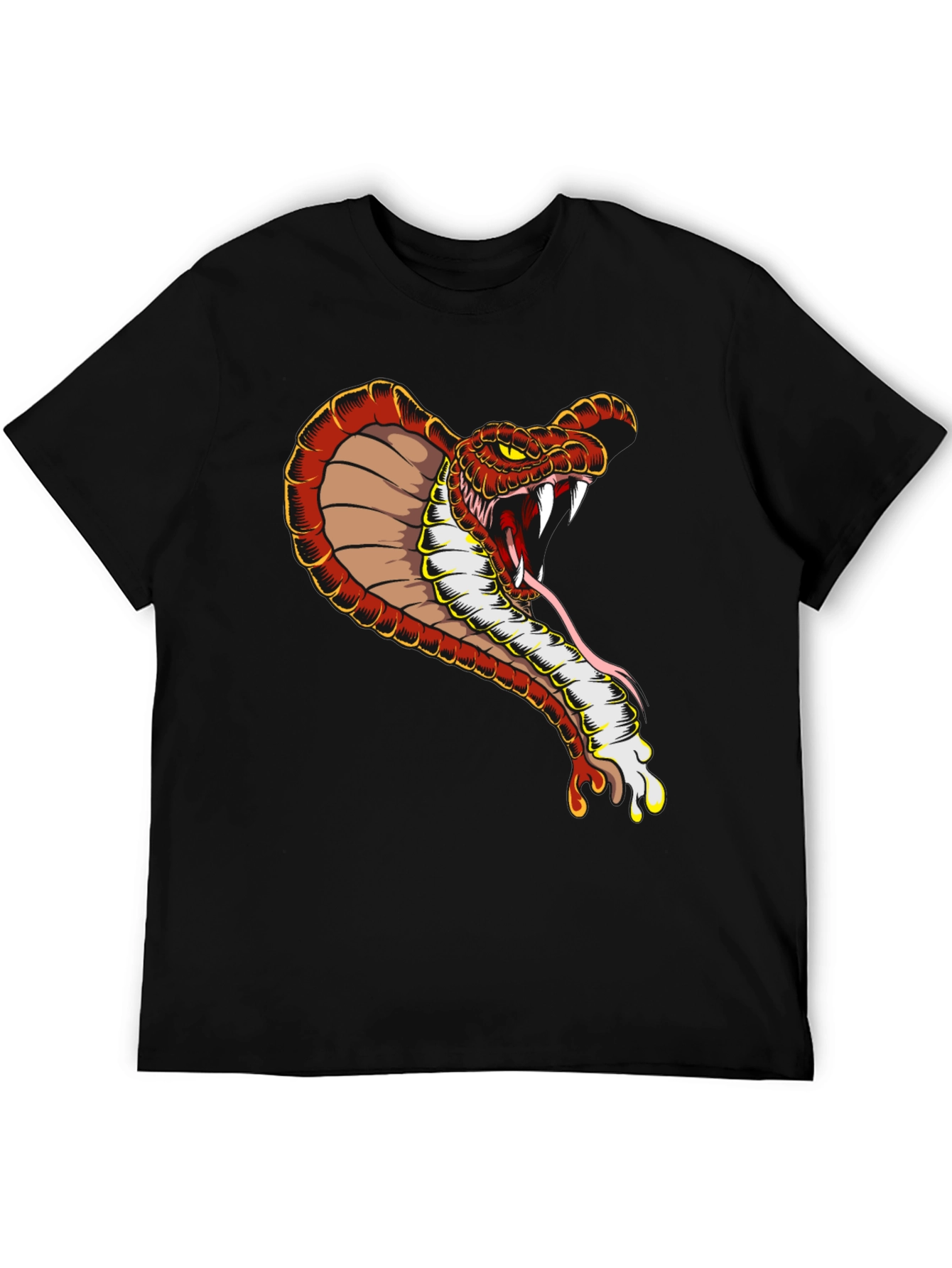 Cobra Graphic Tee - Mens Black Cotton T-Shirt