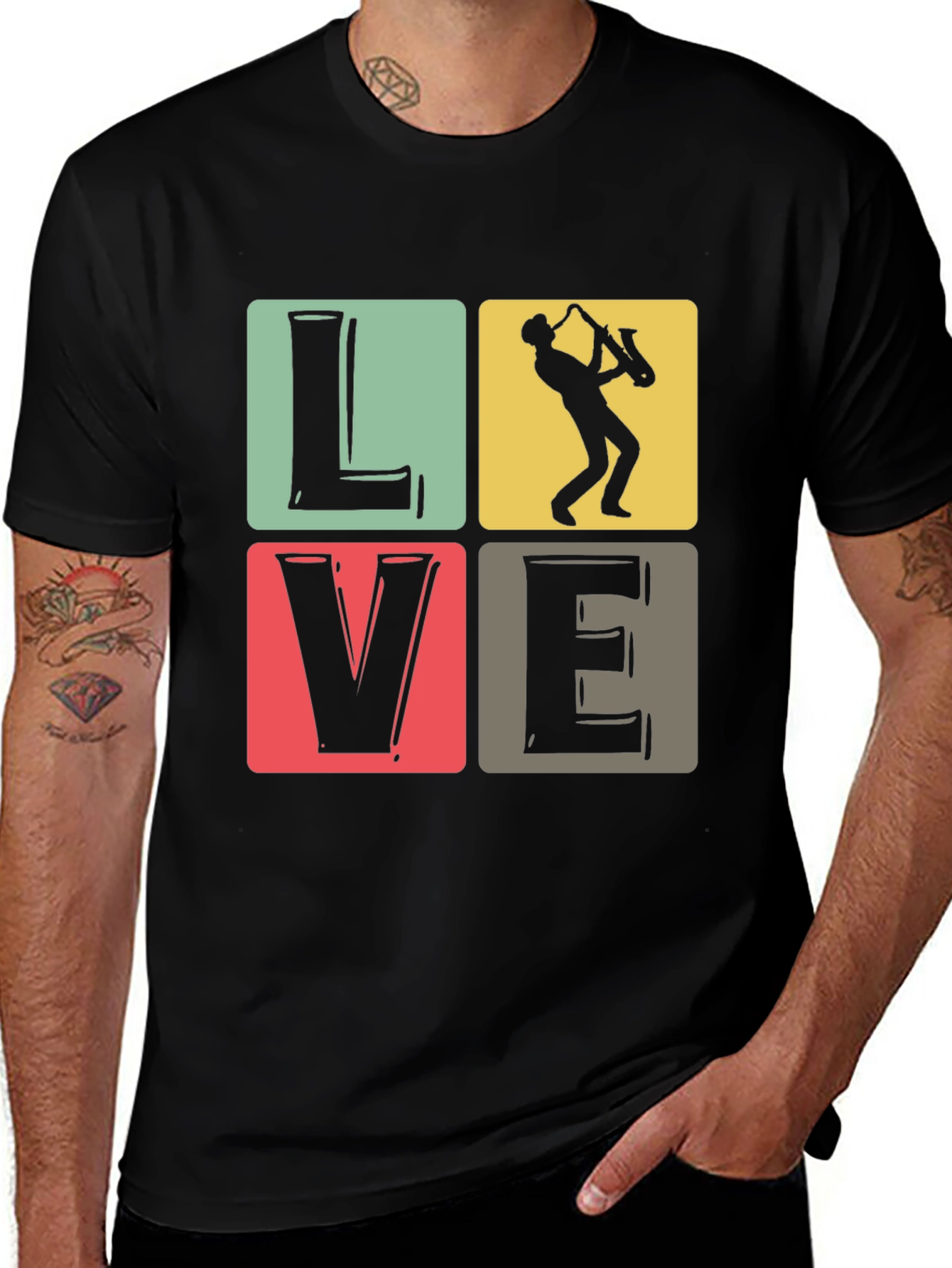 Love Music Saxophone T-Shirt