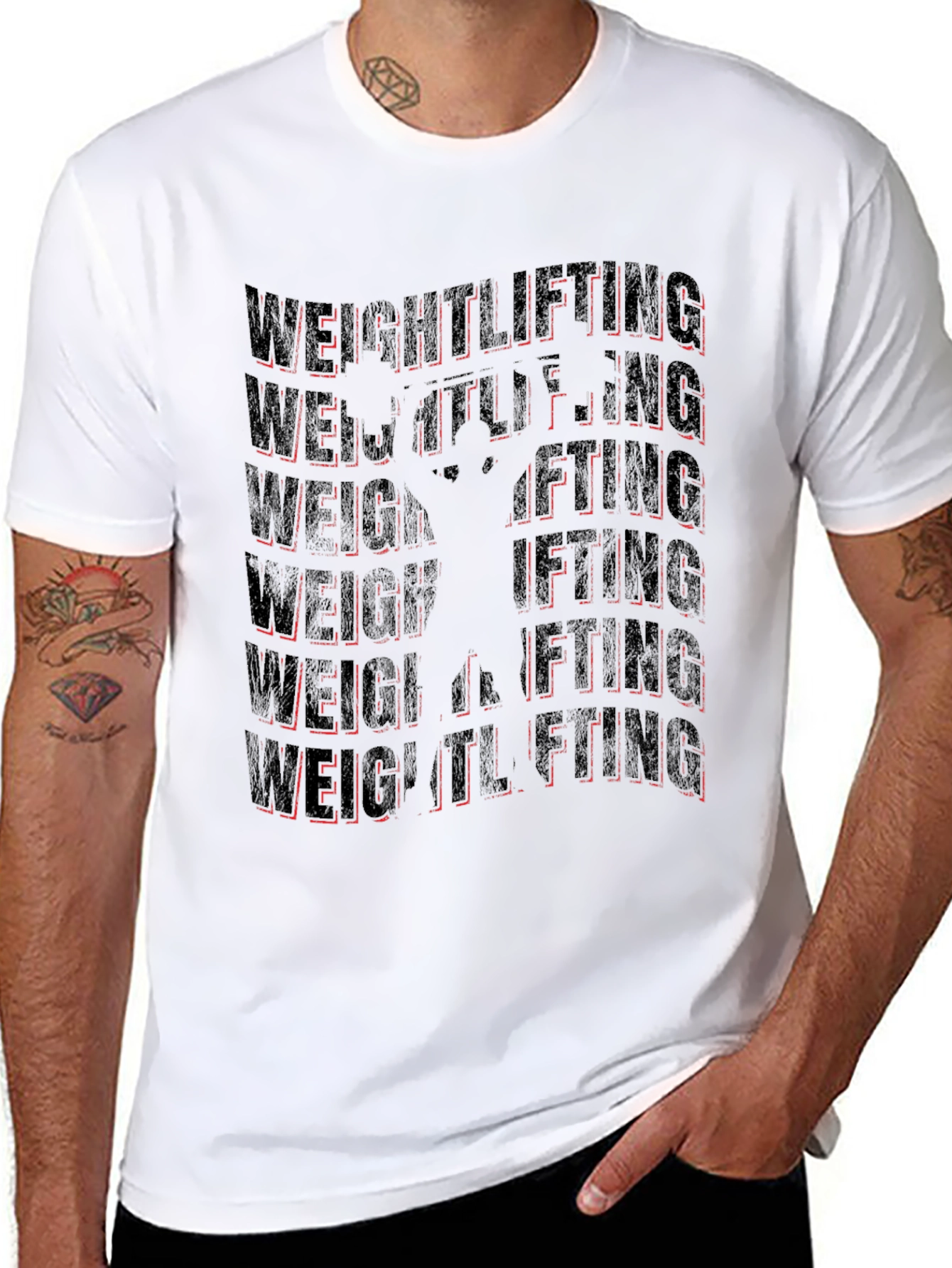 Weightlifting Graphic Tee - Black Gym Shirt