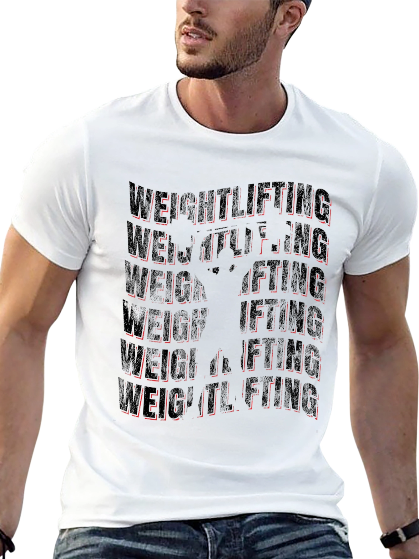 Weightlifting Graphic Tee - Black Gym Shirt