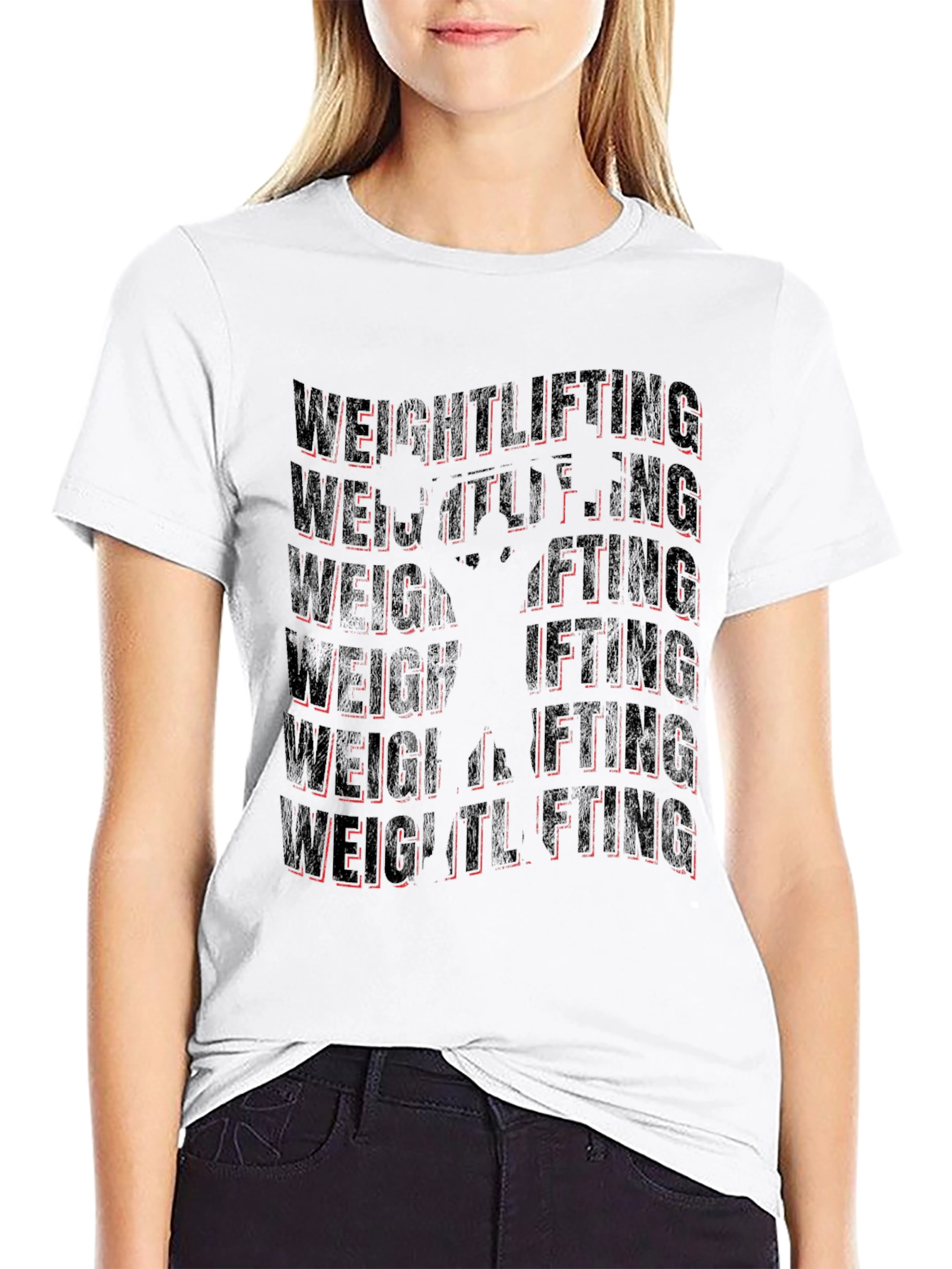 Weightlifting Graphic Tee - Black Gym Shirt