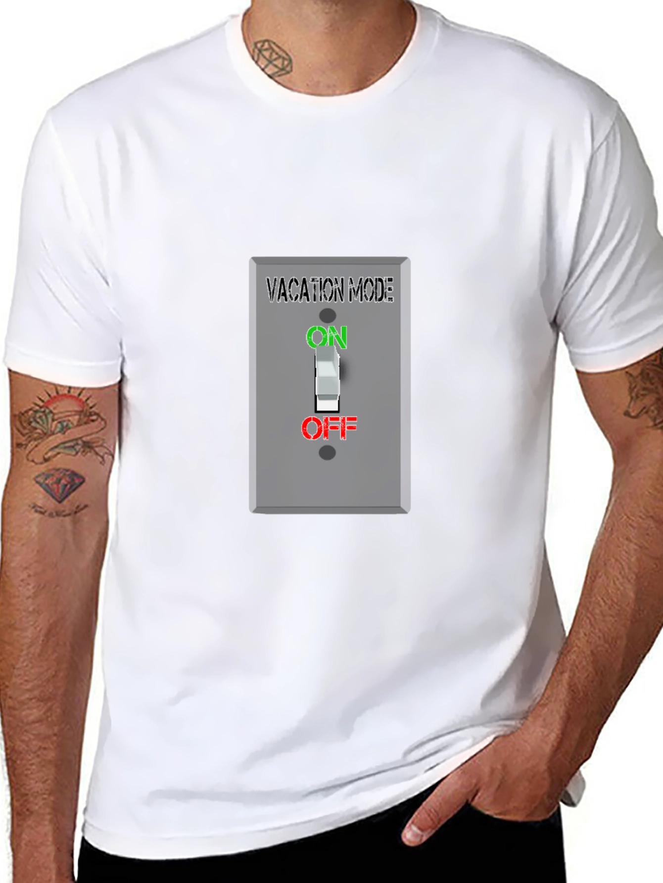 Vacation Mode T-Shirt - On/Off Switch Graphic Tee