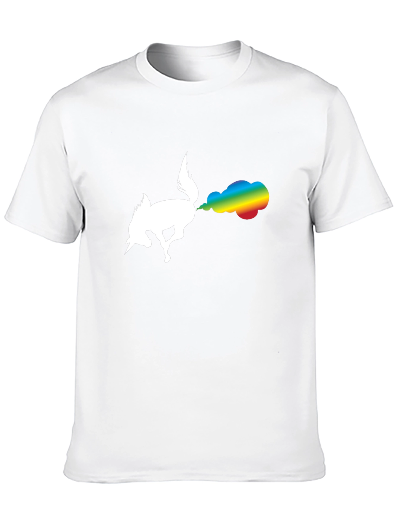 Unicorn Rainbow Fart Black T-Shirt