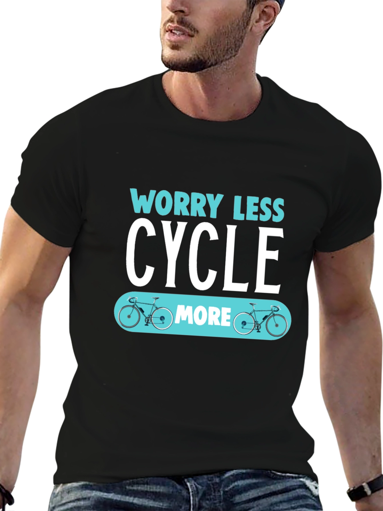 Worry Less Cycle More Graphic T-Shirt