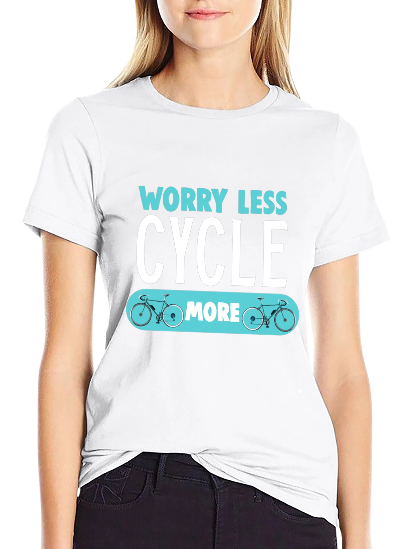 Worry Less Cycle More Graphic T-Shirt