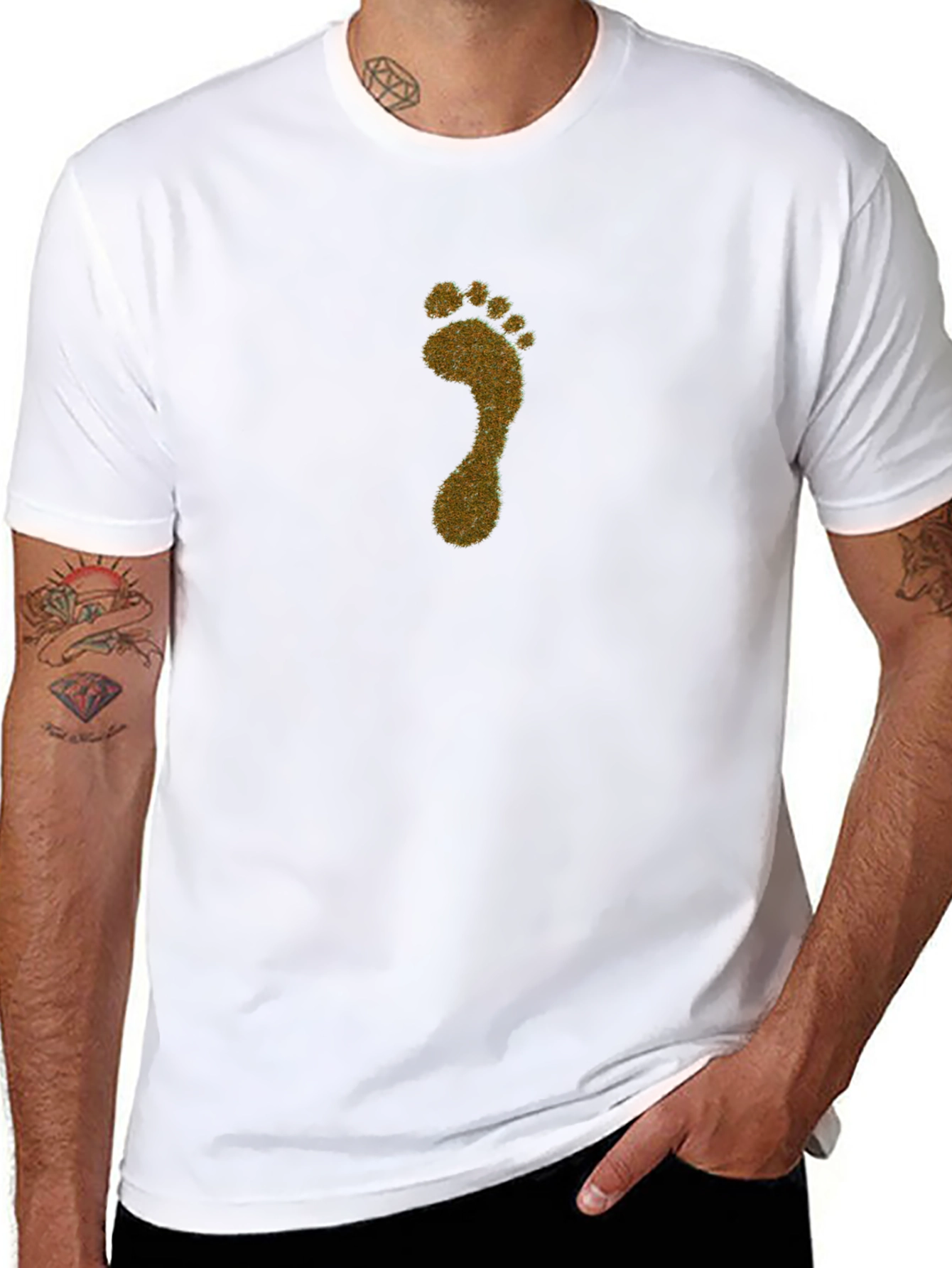 Gold Footprint T-Shirt - Stylish Statement Tee