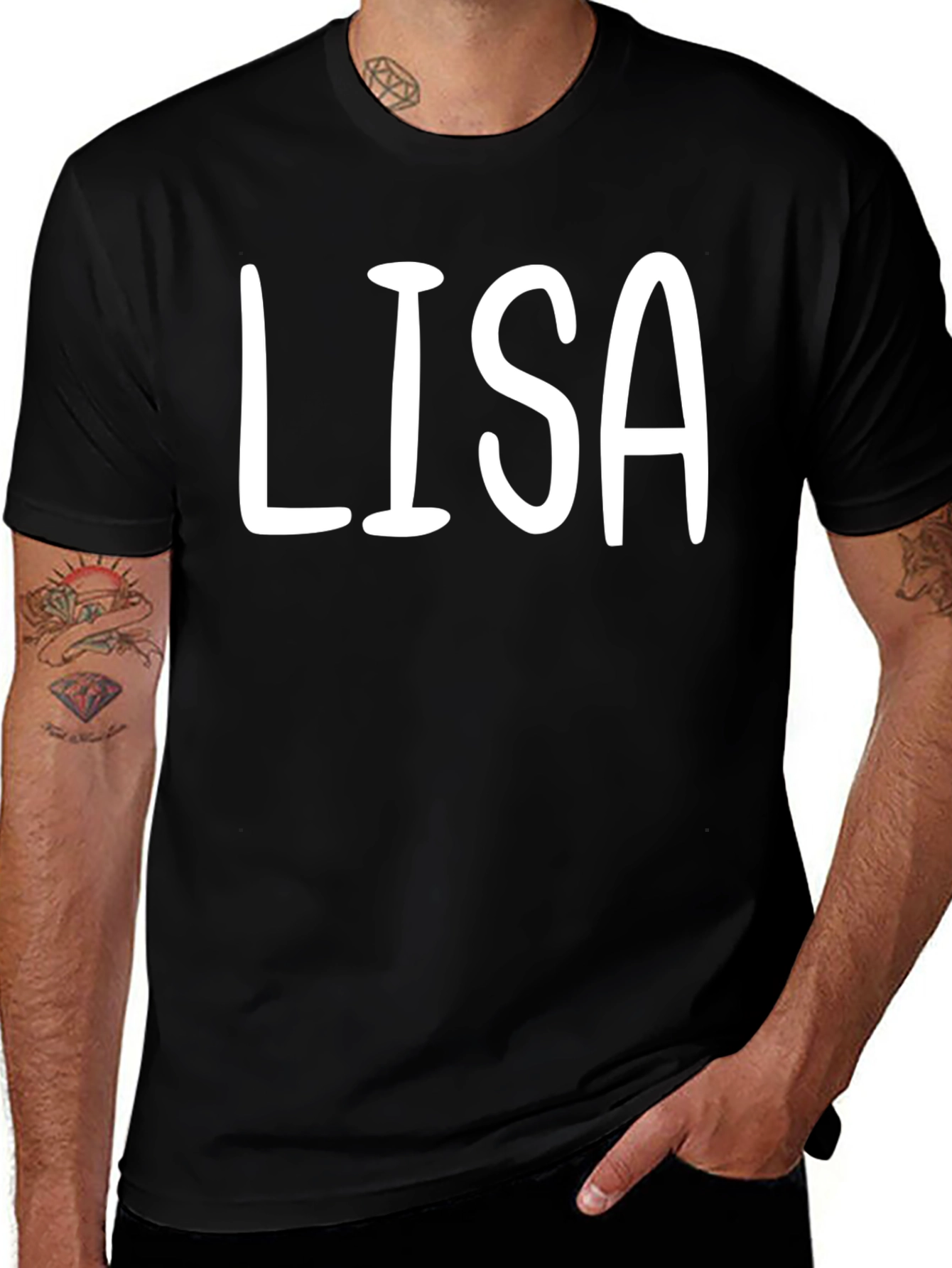 Personalized LISA Black T-Shirt - Custom Name Tee