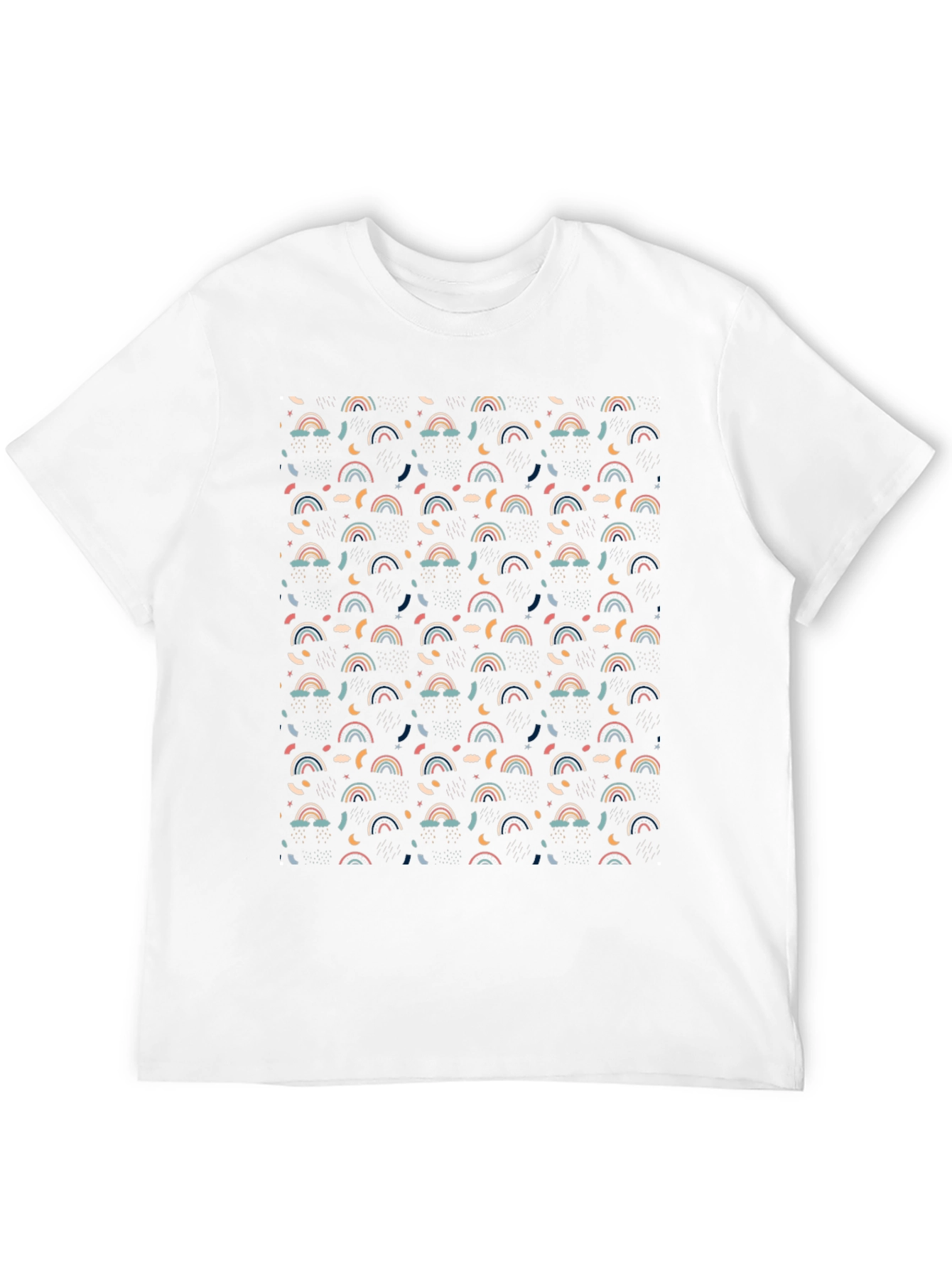 Rainbow Pattern Black T-Shirt