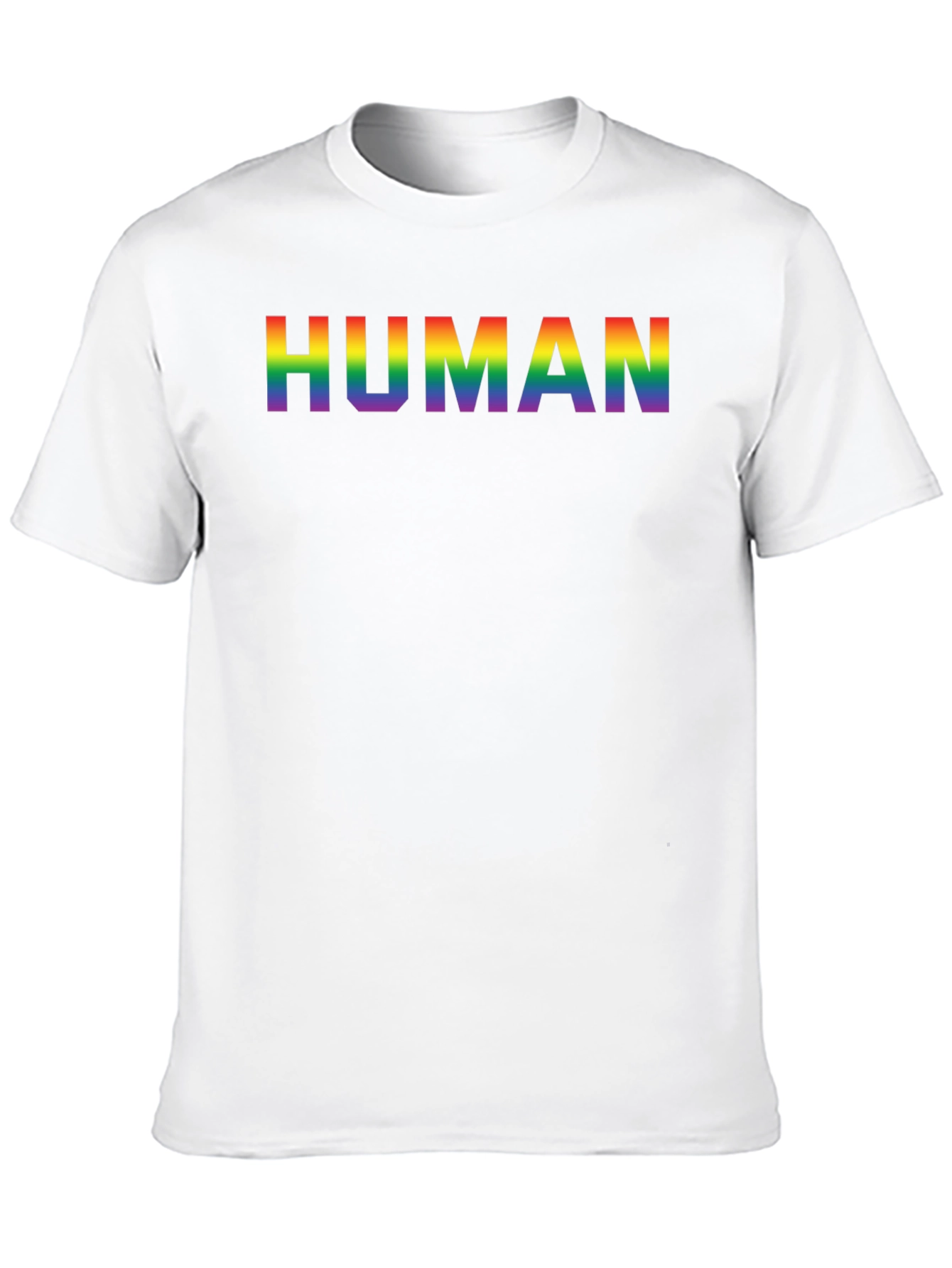 Rainbow HUMAN Graphic Black T-Shirt