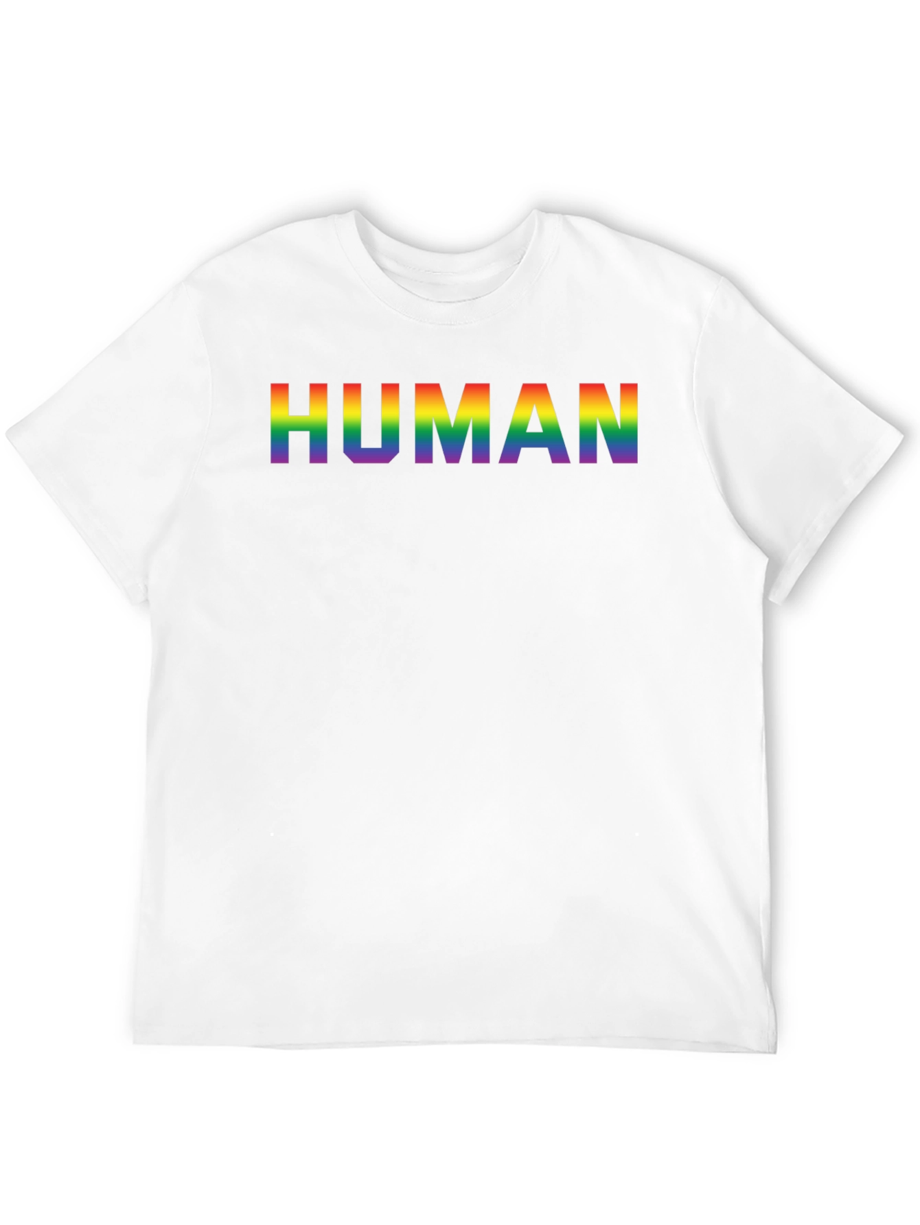 Rainbow HUMAN Graphic Black T-Shirt