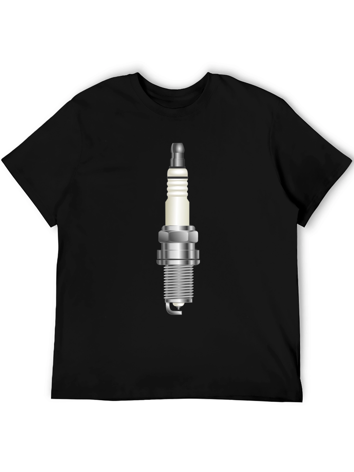 Spark Plug Graphic Tee - Black Cotton Blend