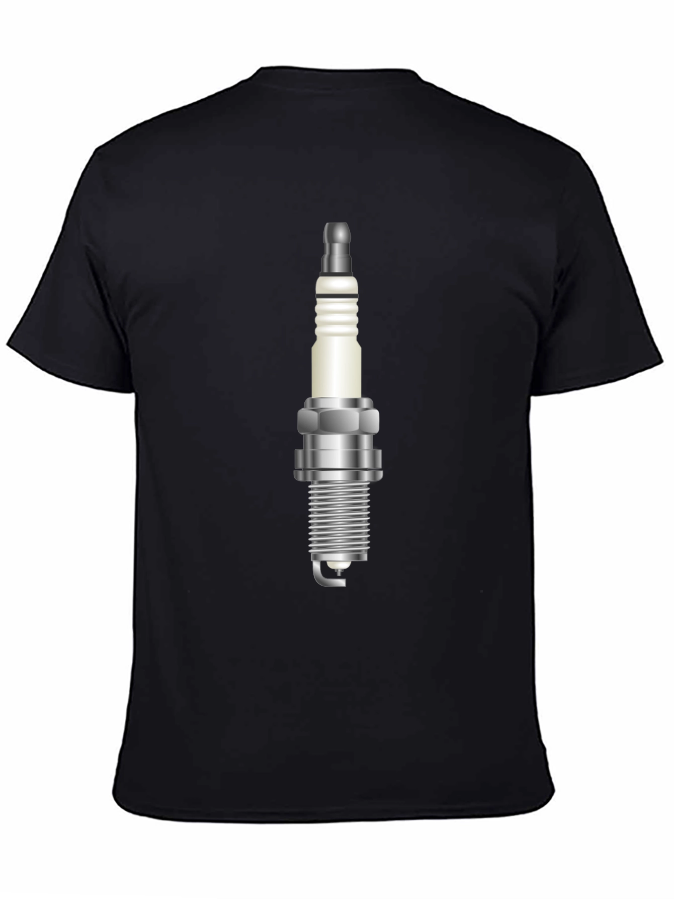 Spark Plug Graphic Tee - Black Cotton Blend