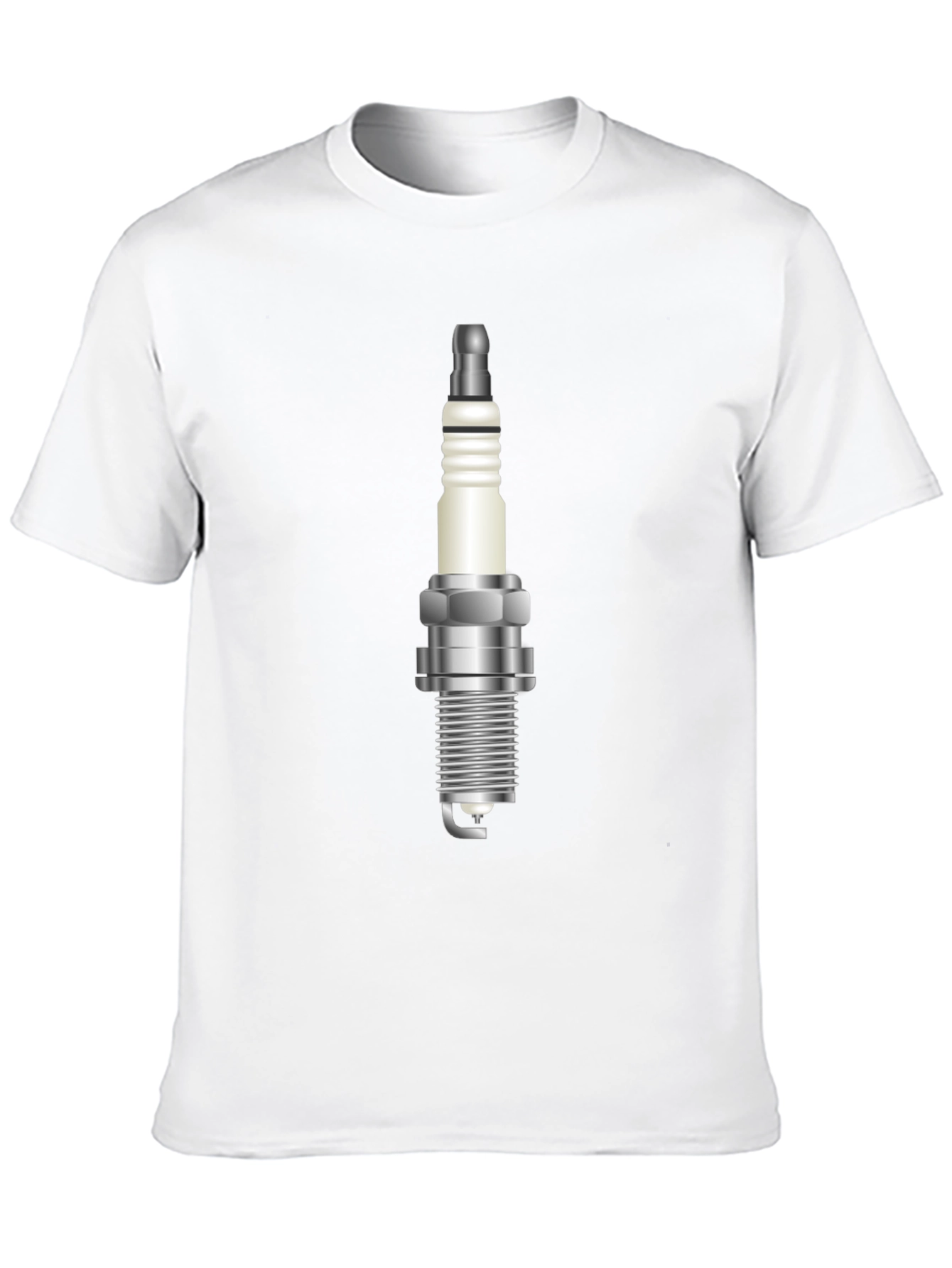 Spark Plug Graphic Tee - Black Cotton Blend