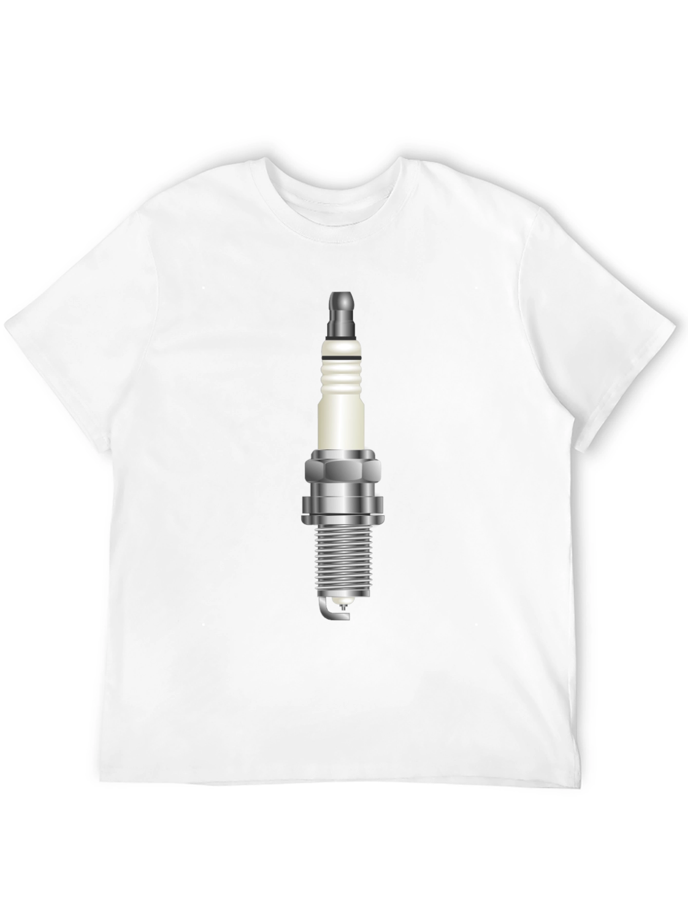 Spark Plug Graphic Tee - Black Cotton Blend