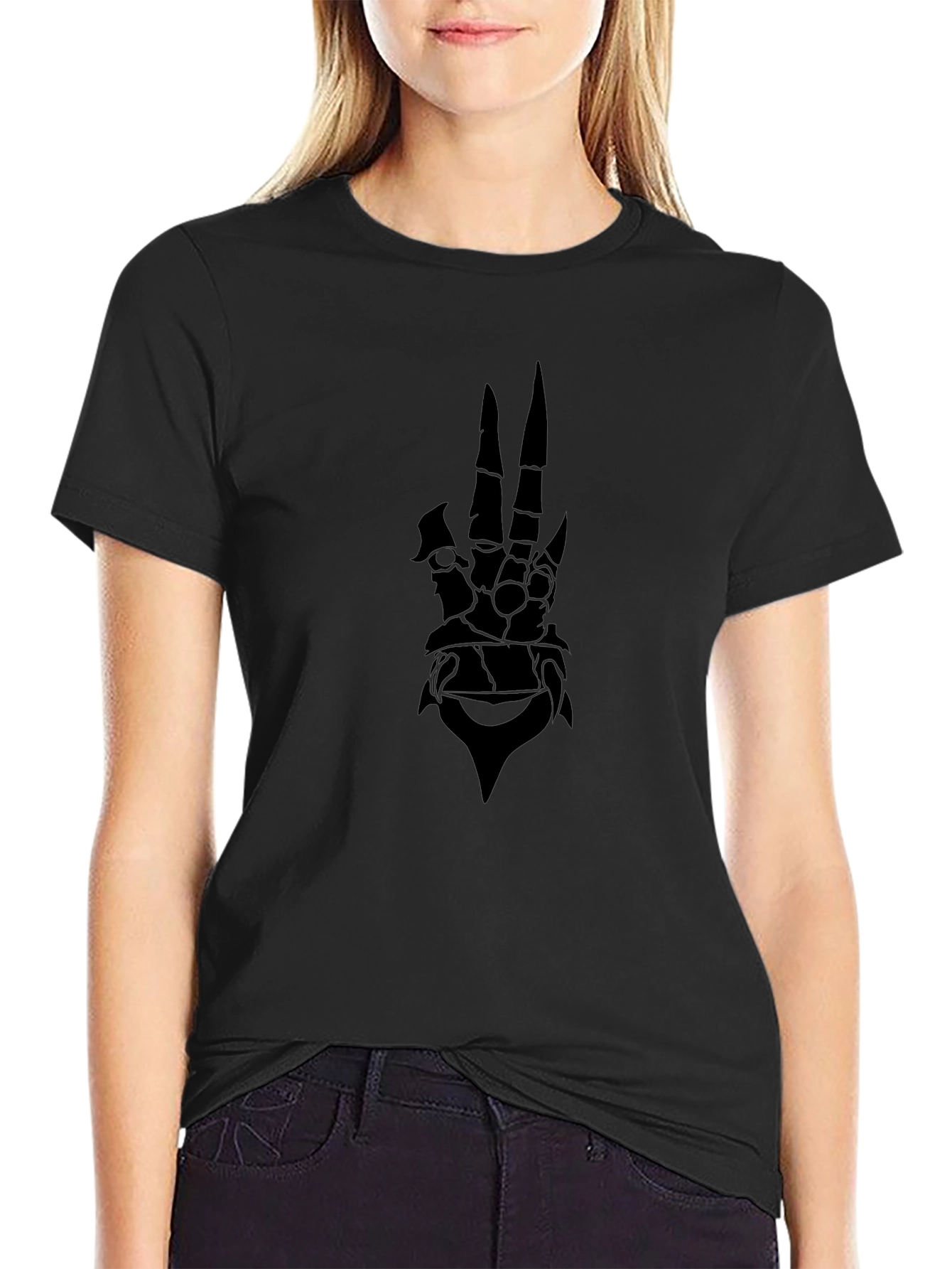 Black Graphic Tee - Claw Design
