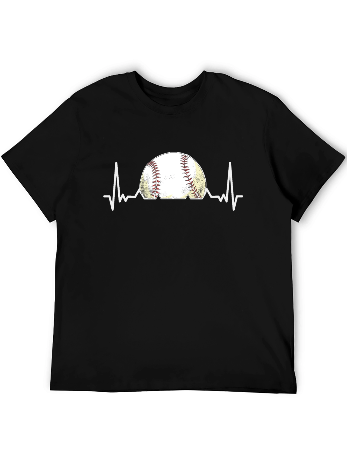 Baseball Heartbeat Graphic T-Shirt