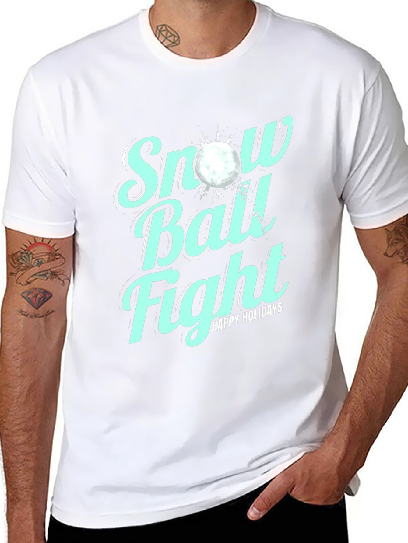 Snow Ball Fight Holiday T-Shirt