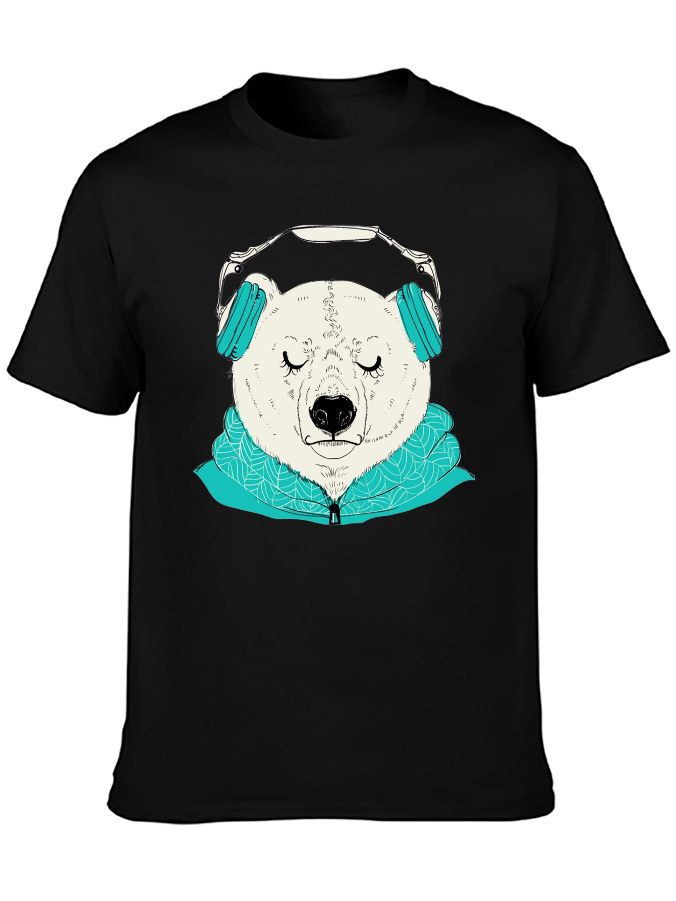 Bear with Headphones Graphic Tee