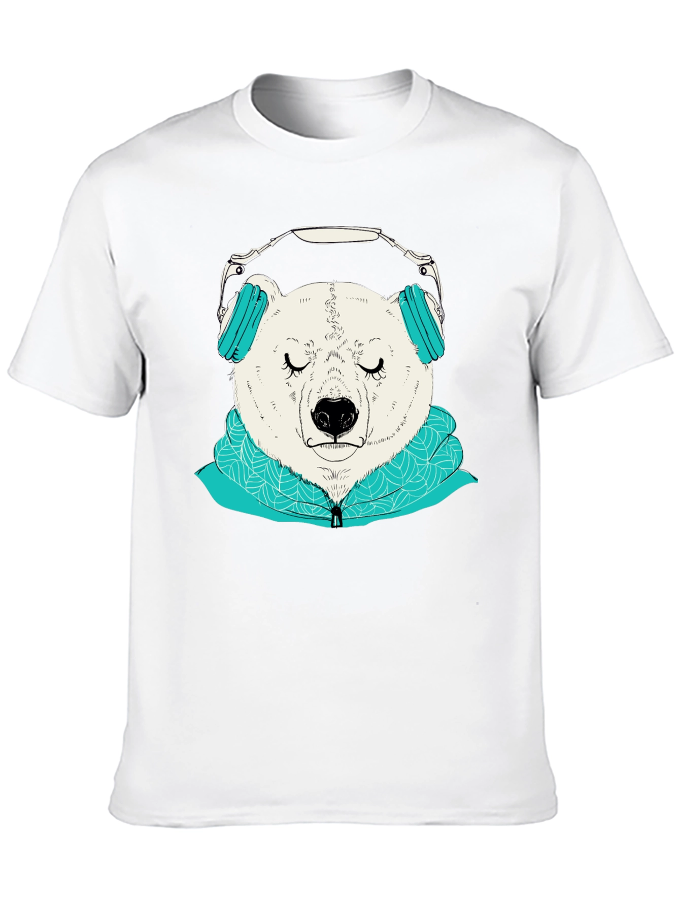 Bear with Headphones Graphic Tee