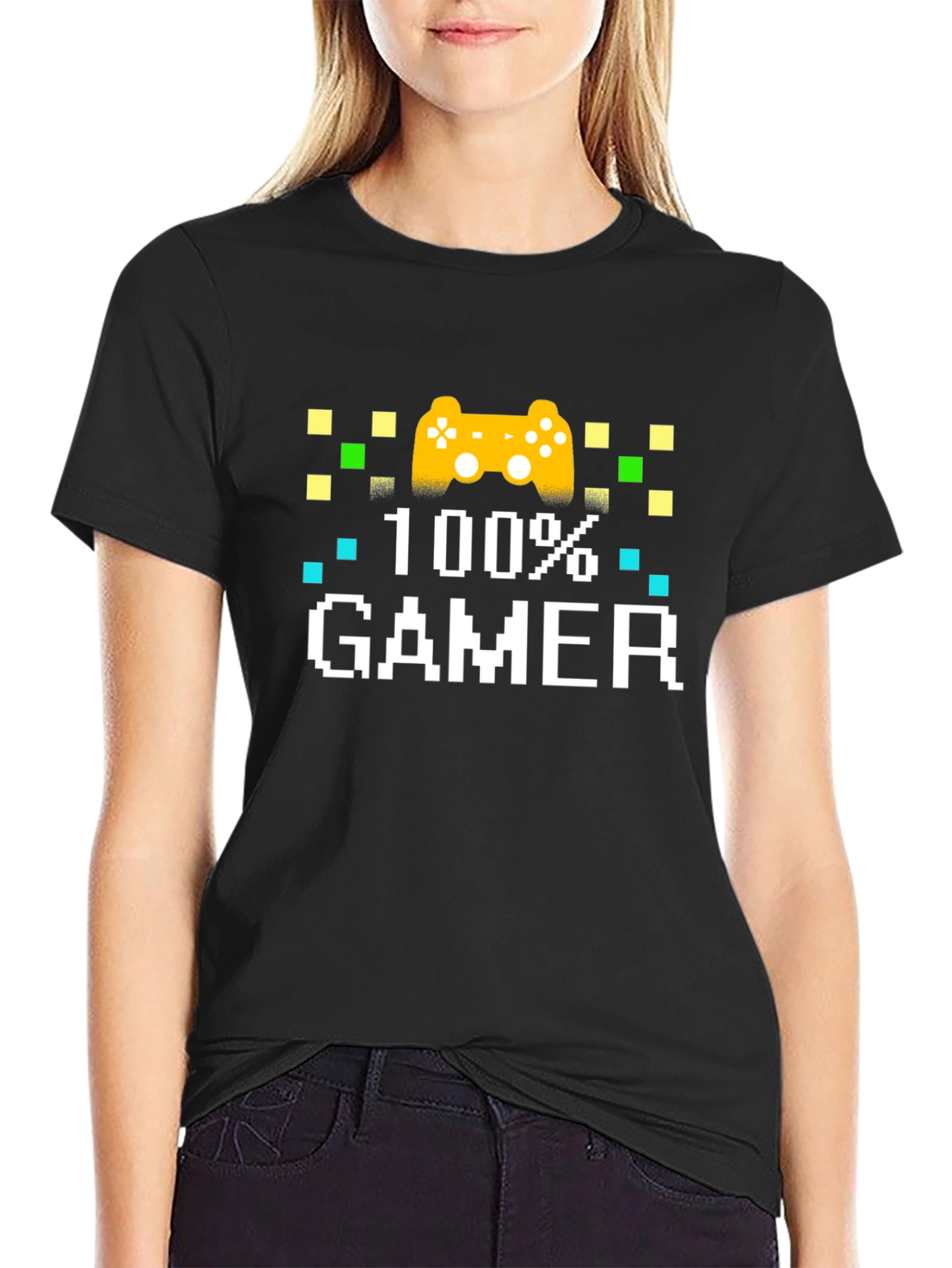 100% Gamer Black Graphic T-Shirt