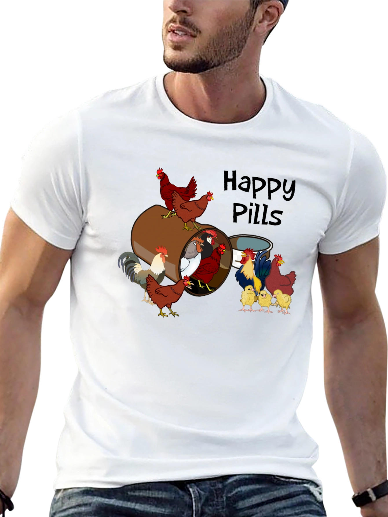 Chicken Happy Pills T-Shirt