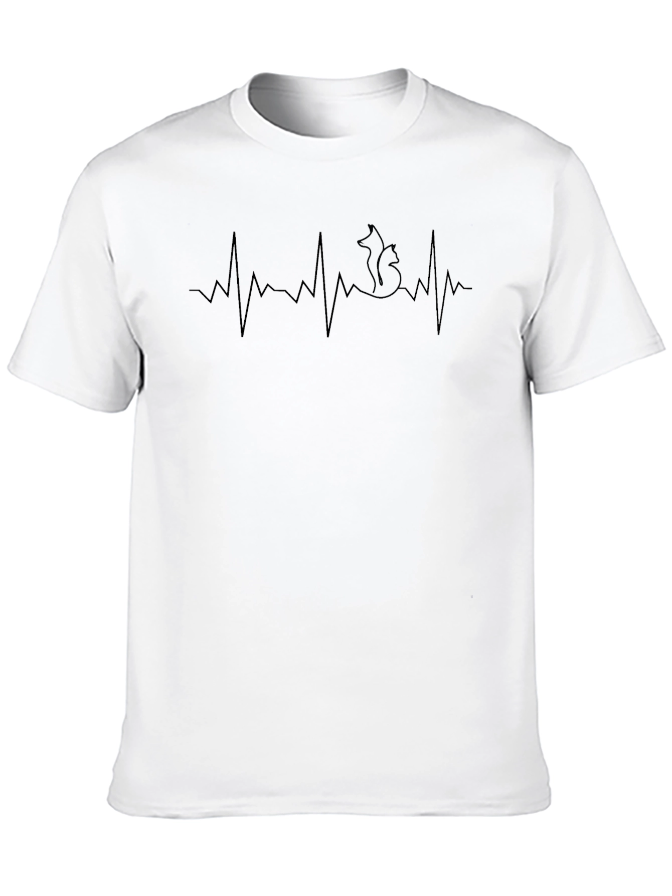 Fox Heartbeat Graphic T-Shirt - Black