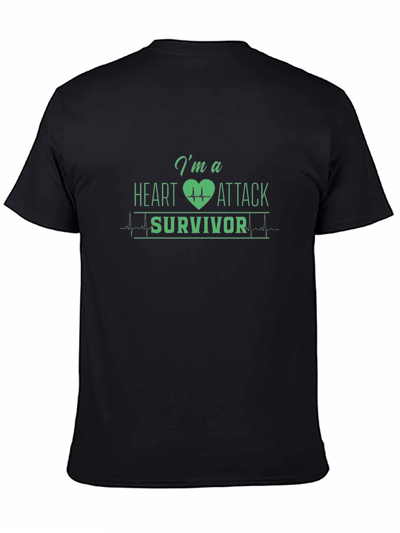 Heart Attack Survivor Graphic Tee - Black