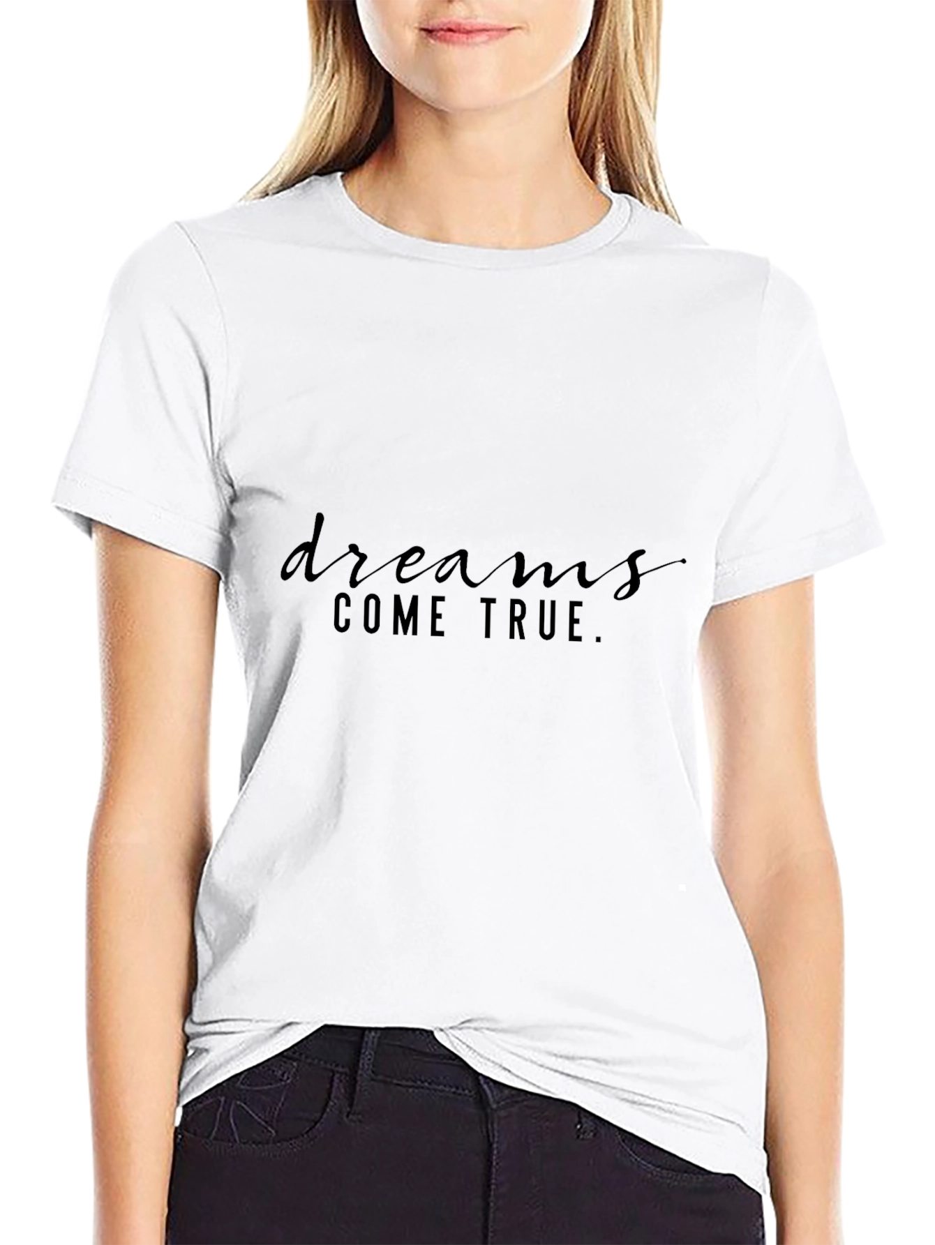 Dreams Come True Black Graphic T-Shirt