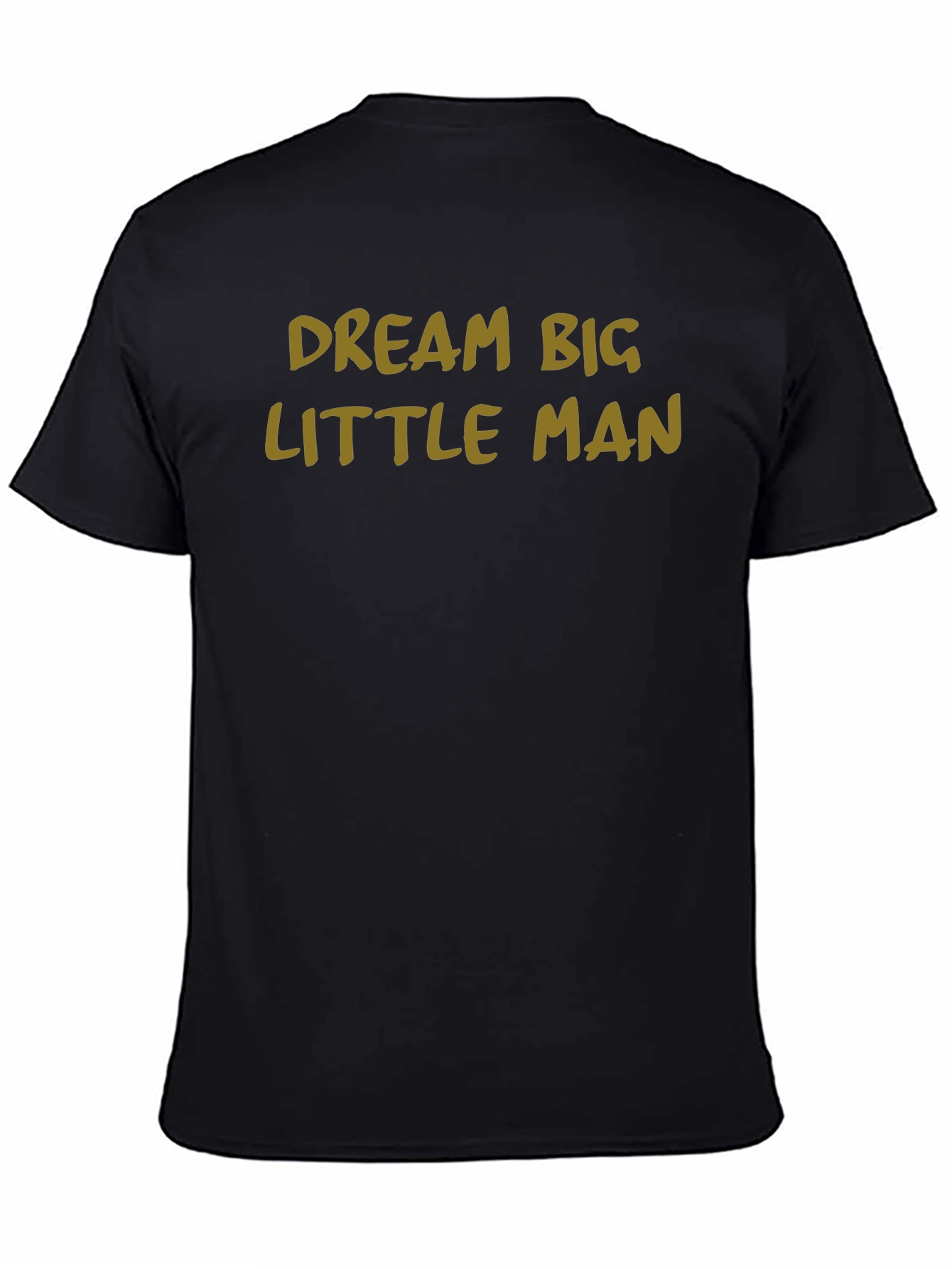 Dream Big Little Man Black Cotton Tee