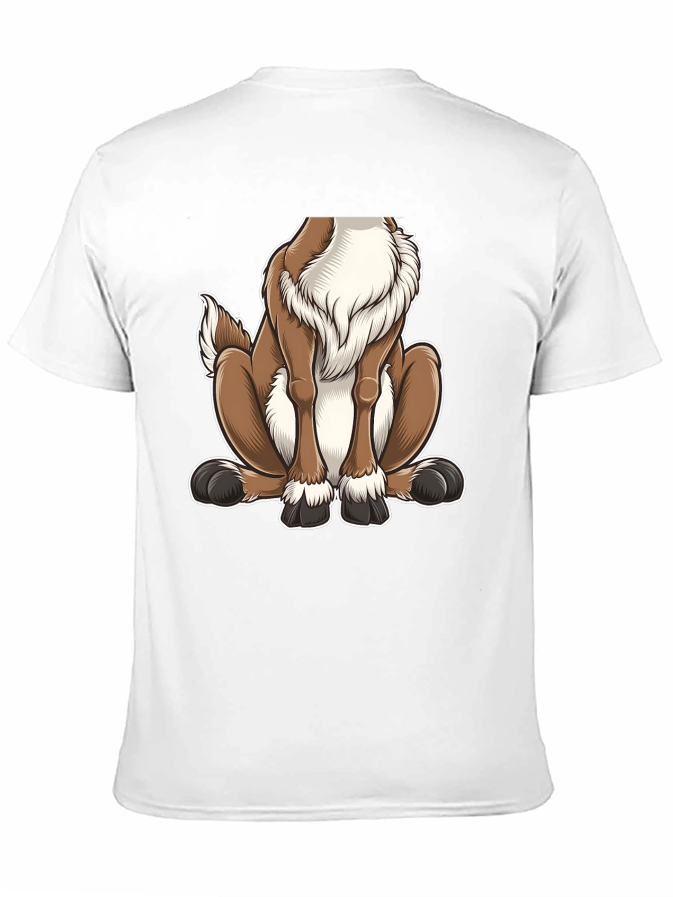 Cartoon Dog Graphic Tee - Black T-Shirt