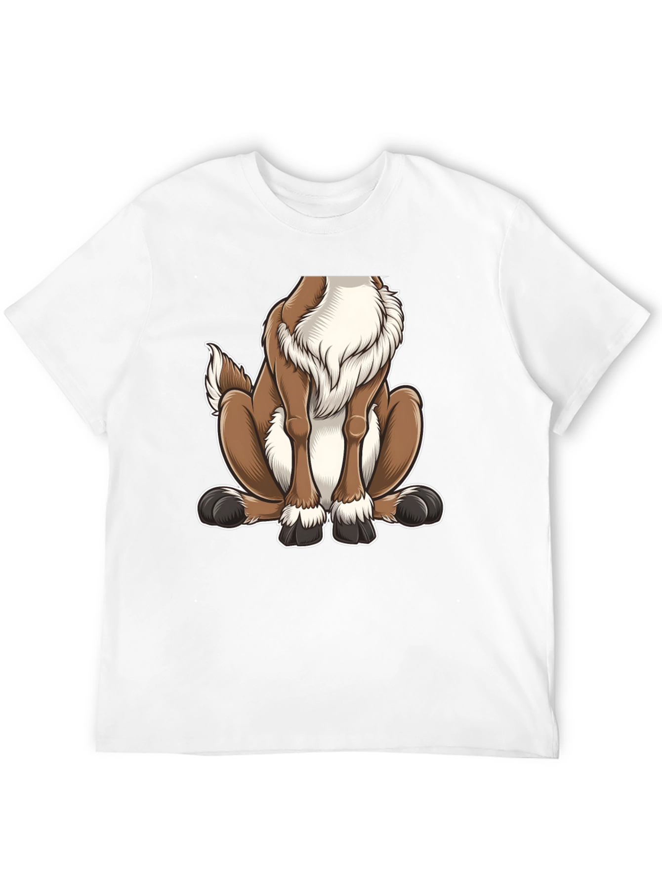 Cartoon Dog Graphic Tee - Black T-Shirt