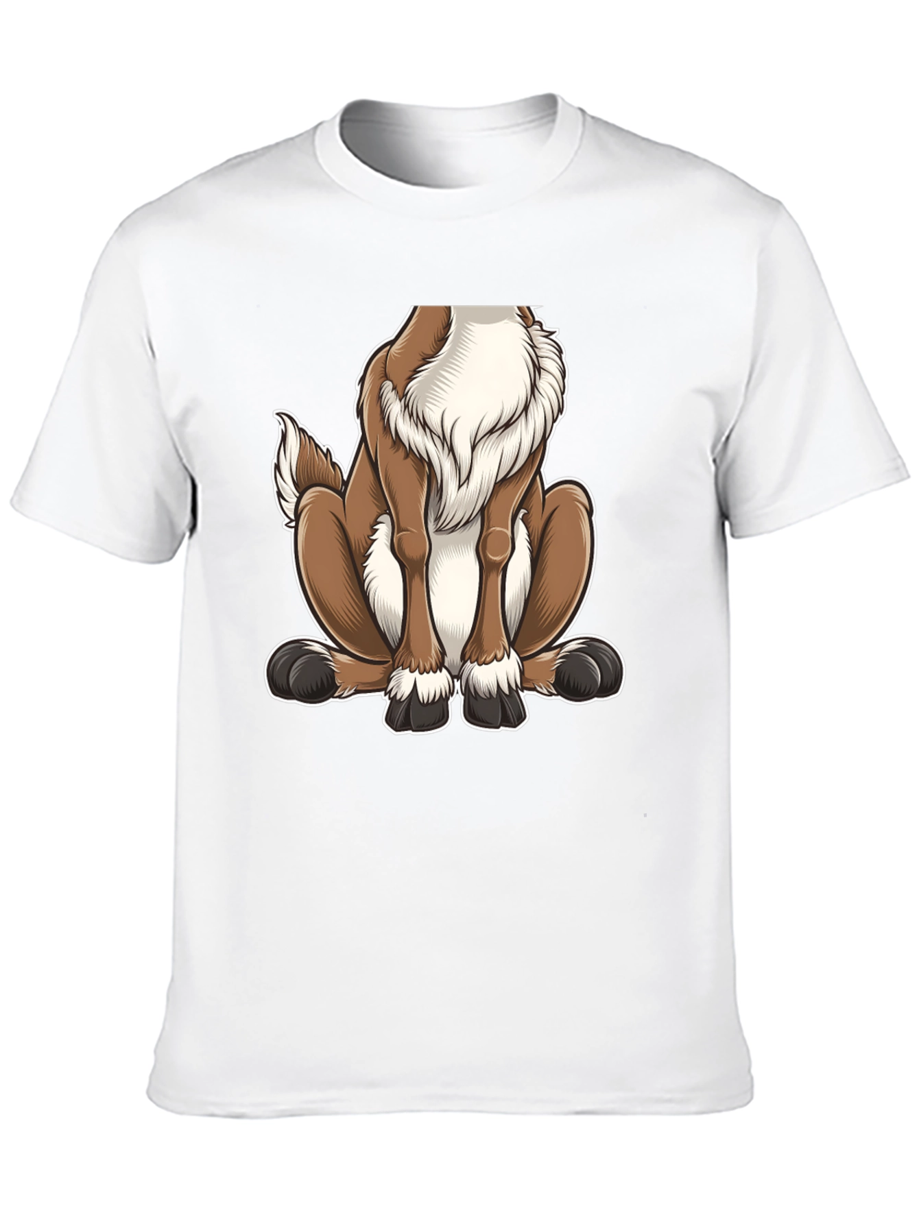 Cartoon Dog Graphic Tee - Black T-Shirt