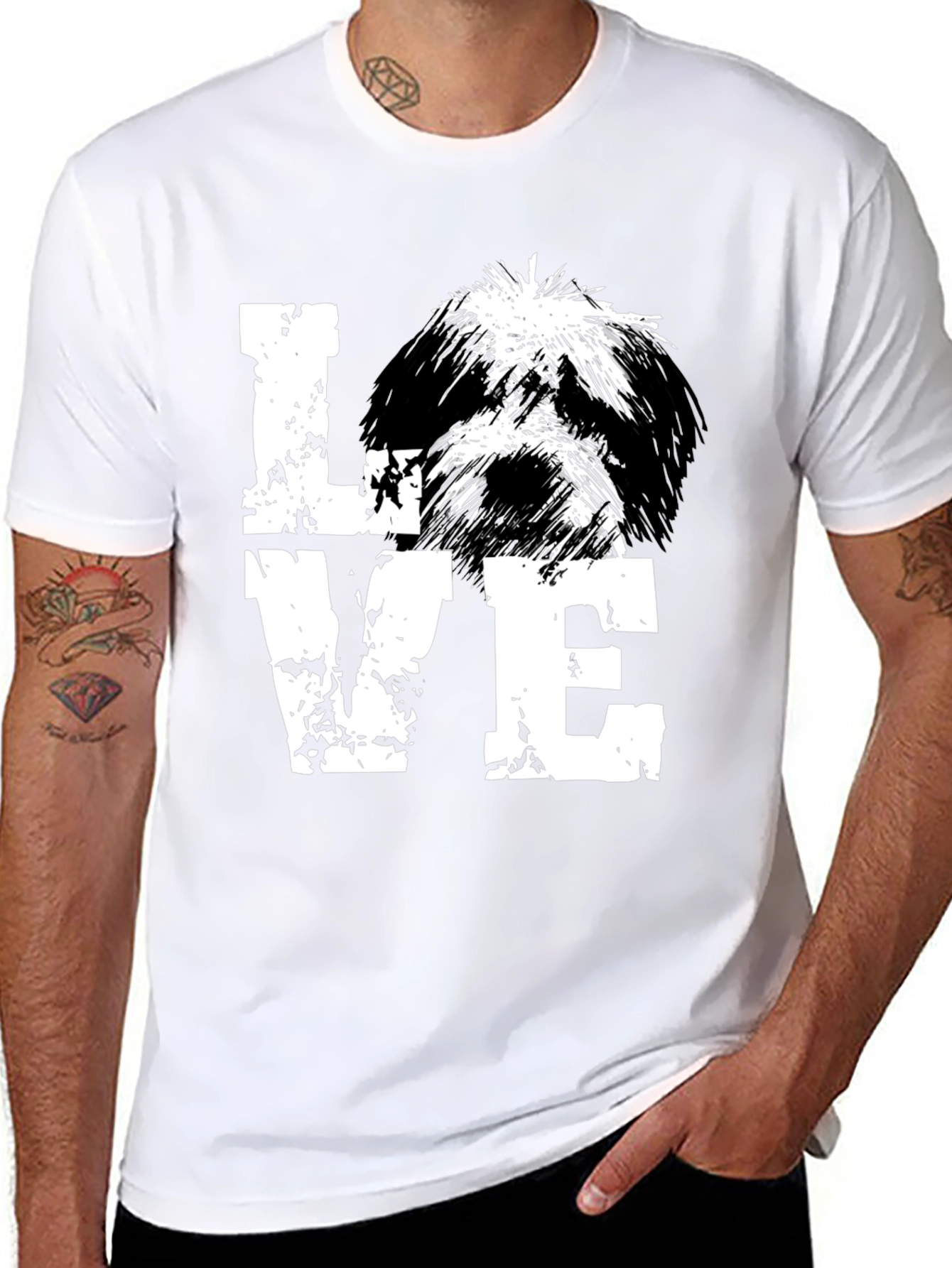 Love Dog Black T-Shirt