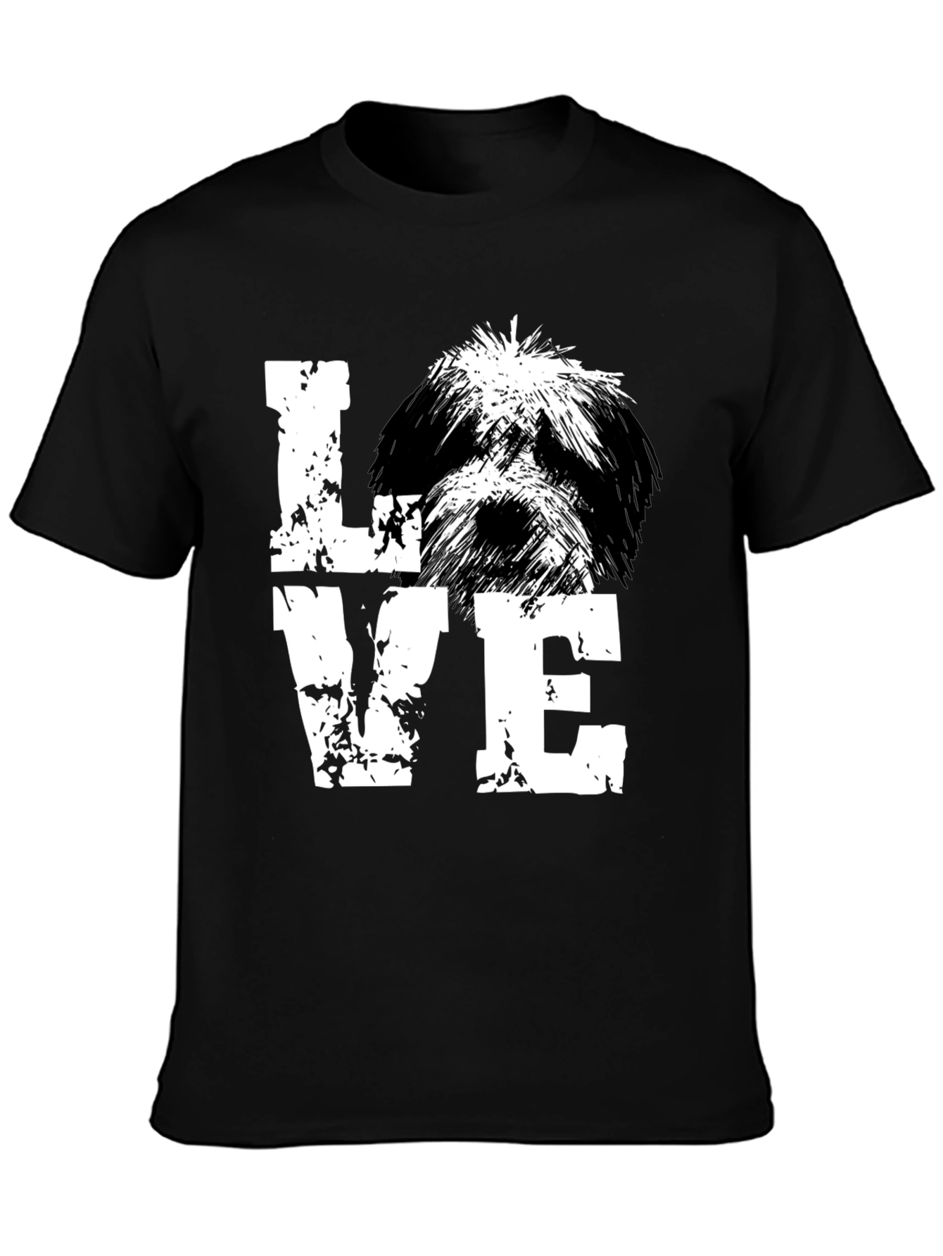 Love Dog Black T-Shirt